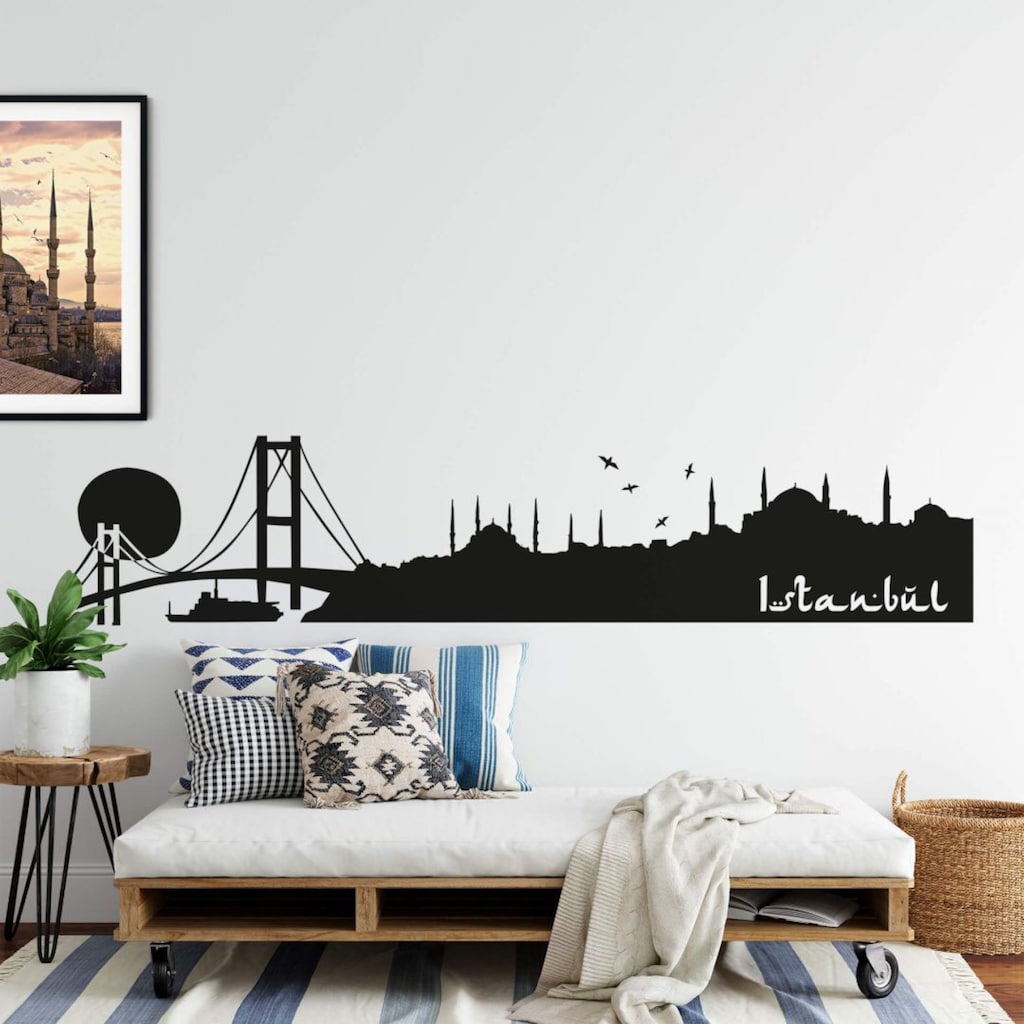 Wall-Art Wandtattoo »XXL Stadt Skyline Istanbul 120cm«, (1 St.)