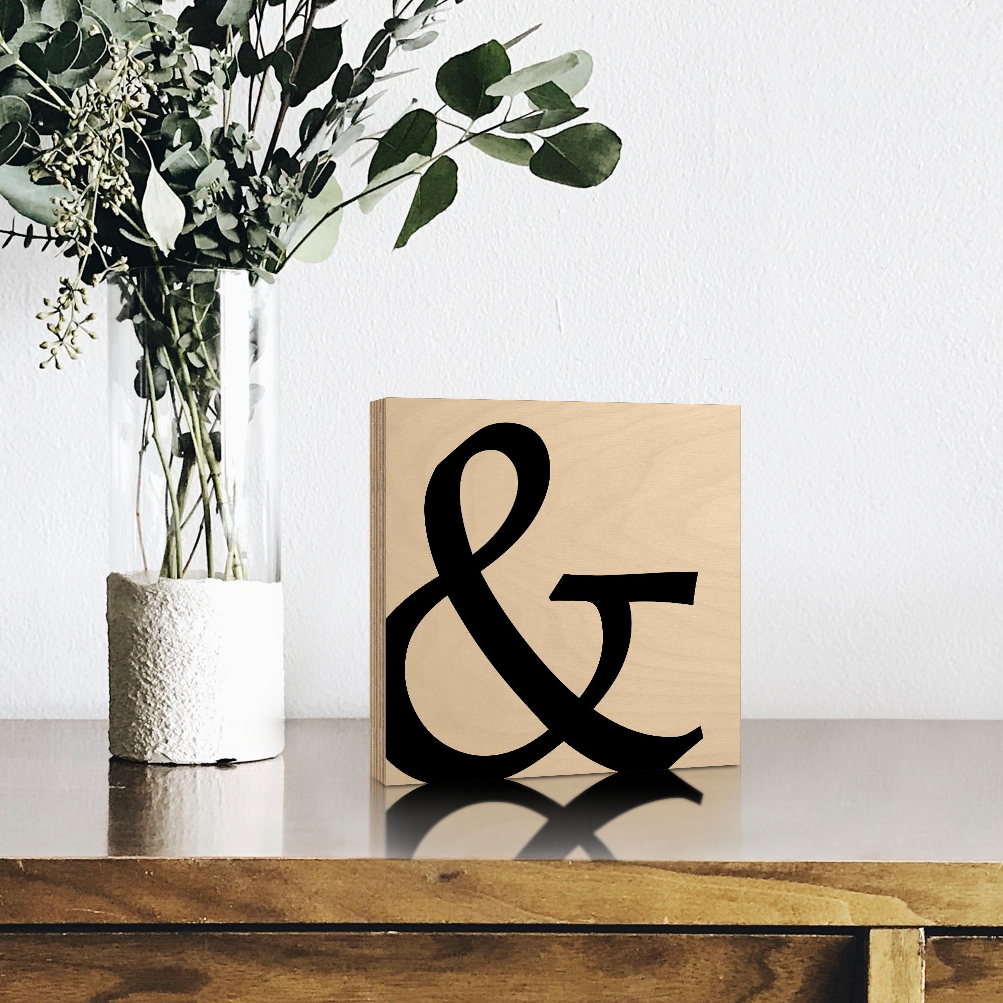 Artland Holzbild »Und-Zeichen«, Sprüche & Texte, (1 St.)