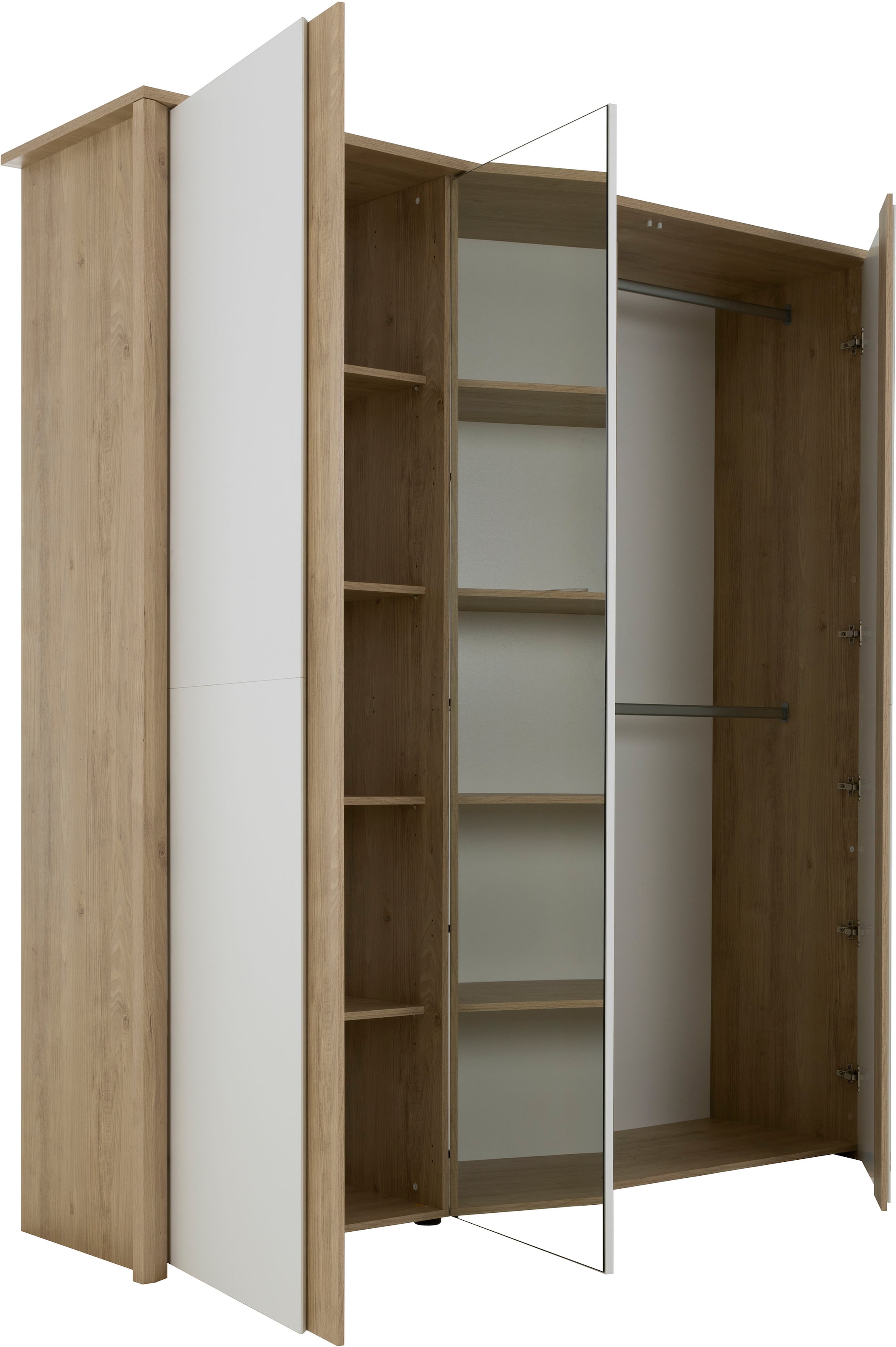 Gami Drehtürenschrank »MANAE«, 3-türiger Schrank mit Spiegel und großem Stauraumvolumen