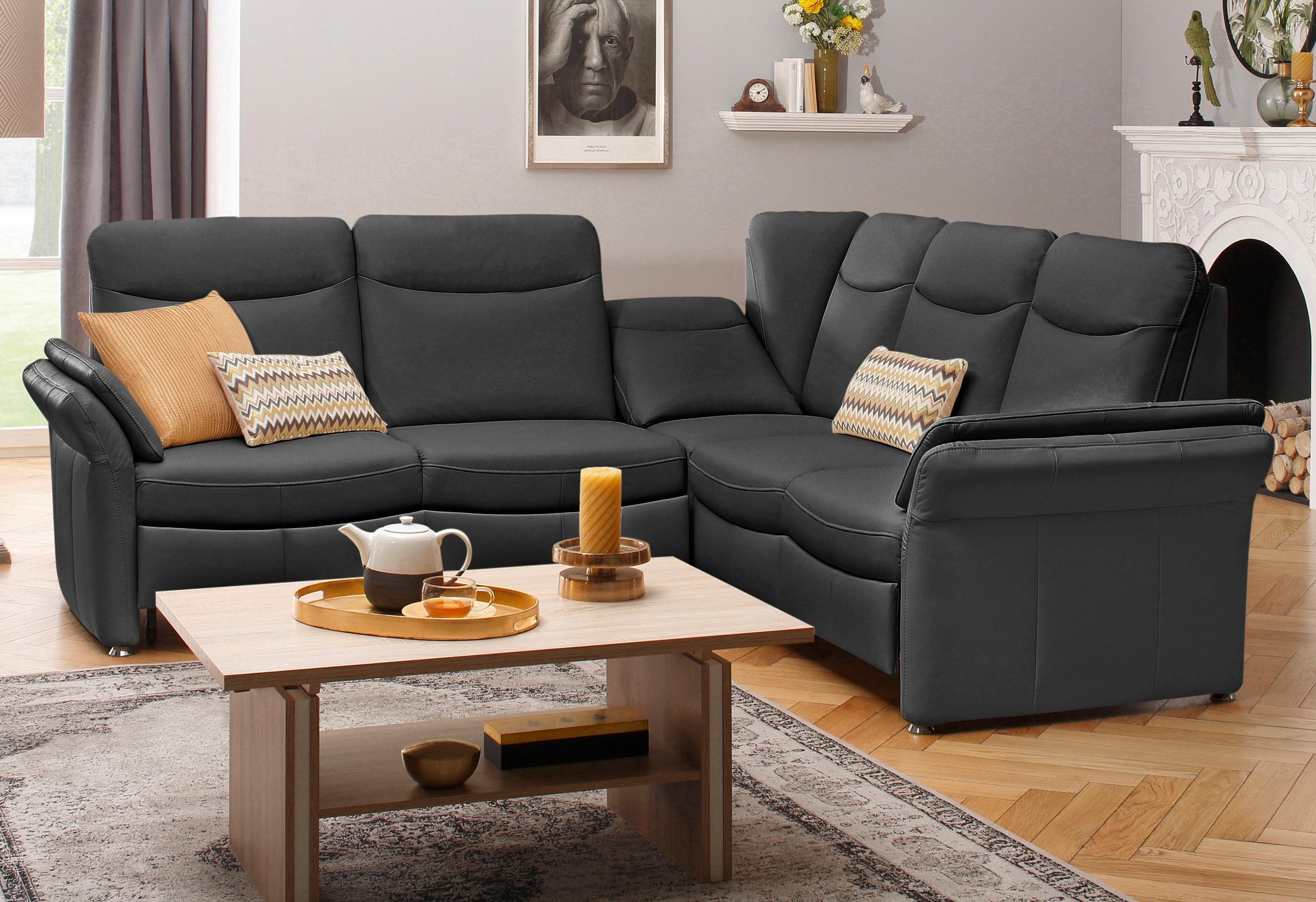 Home affaire Ecksofa »Tahoma L-Form«, mit Armlehnfunktion, wahlweise Bettfunktion, Schublade, Relaxfunktion