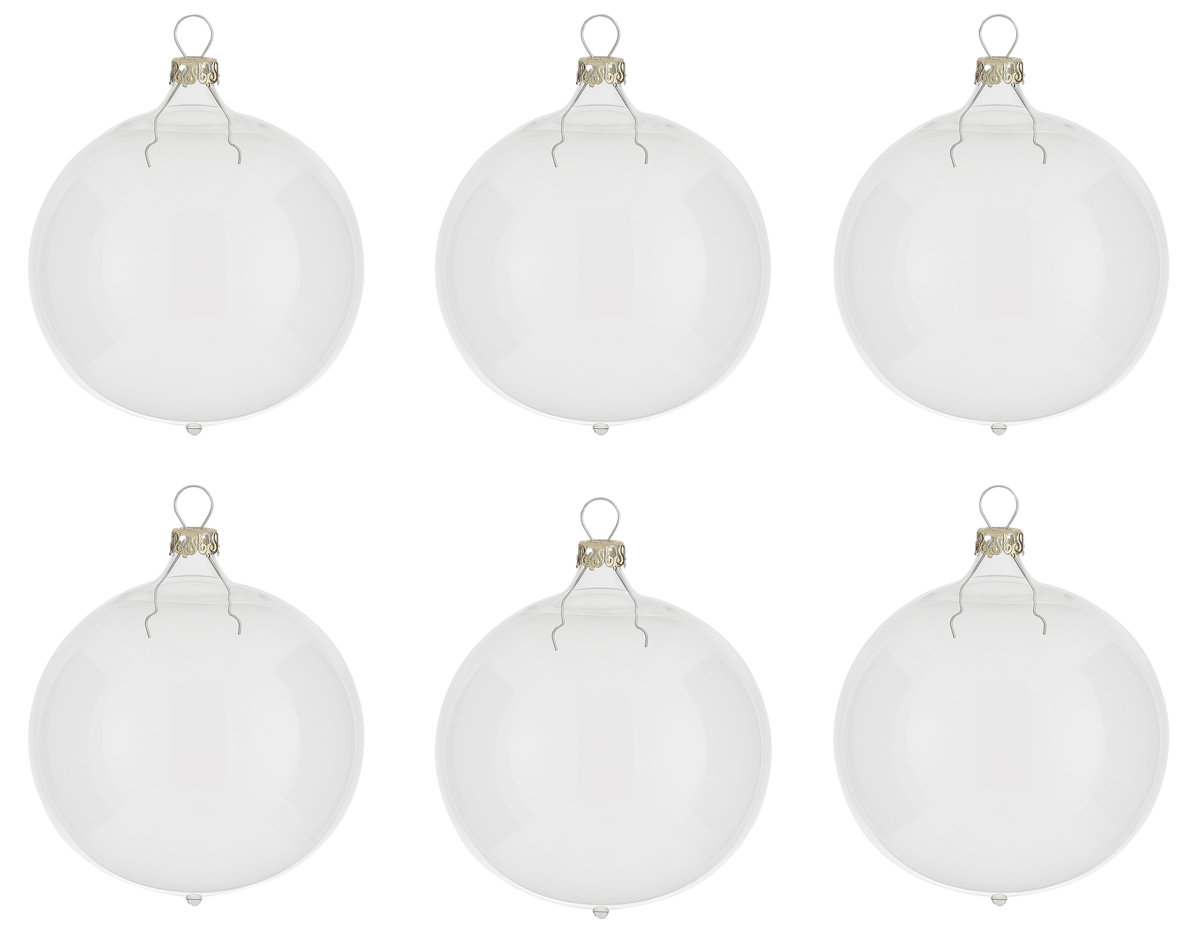Thüringer Glasdesign Weihnachtsbaumkugel »Transparent, Weihnachtsdeko,  Christbaumschmuck, Christbaumkugeln Glas«, (Set, 6 St.) bequem online  kaufen