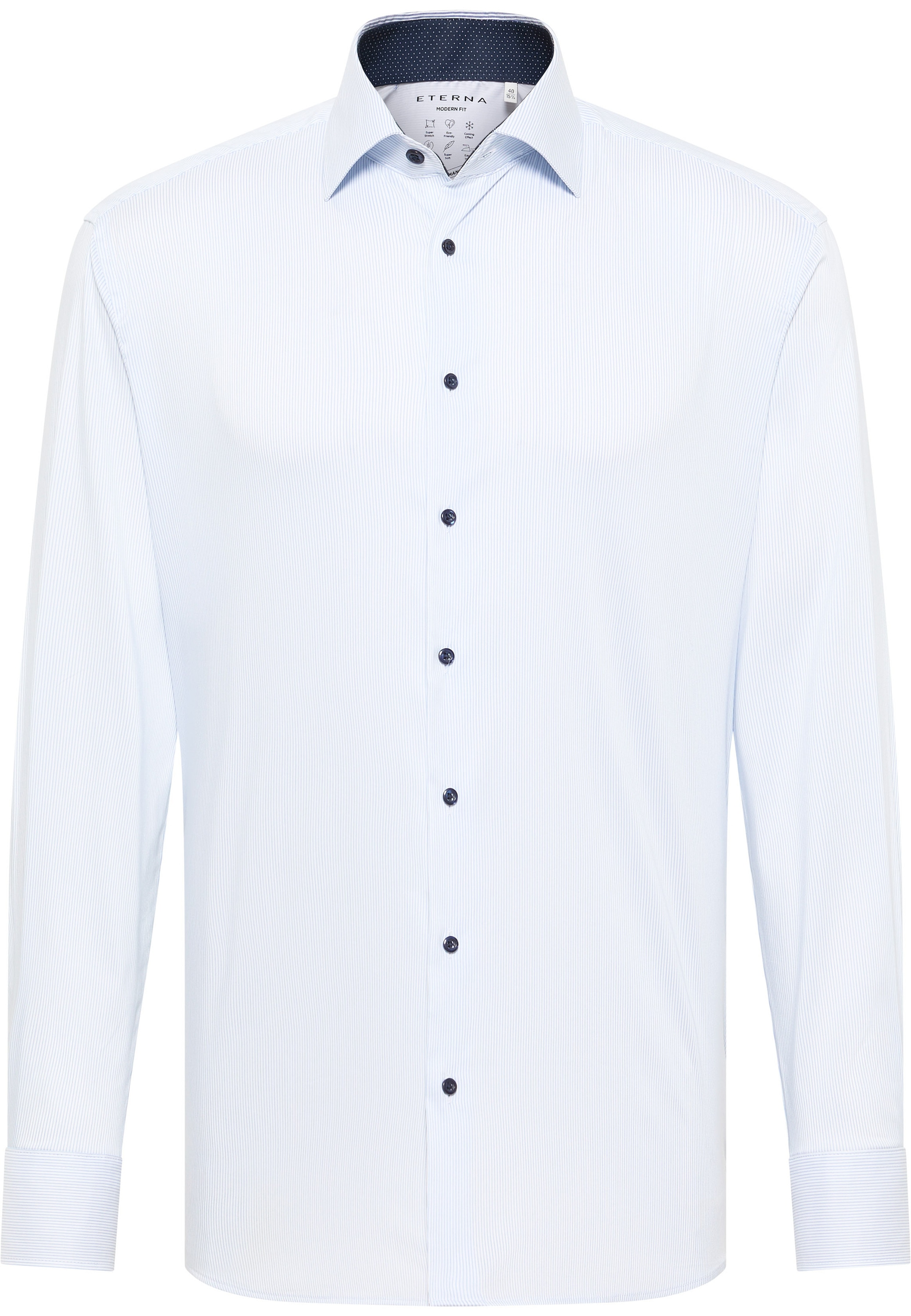 Eterna Langarmhemd »MODERN FIT«, EASY IRON (bügelleicht)