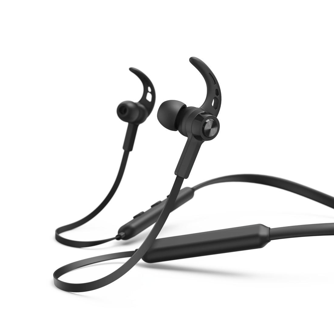 Hama Bluetooth-Kopfhörer »Sport Bluetooth® 10 A2DP Lautstärkeregler, 5.0 3 m, Kopfhörer Mikrofon, Rufannahmetaste Schwarz, Bluetooth-HFP, Freisprechfunktion-Sprachsteuerung, Reichweite Sprachassistenten, ➥ Jahre Ear, Bluetooth-AVRCP ultraleicht«, In