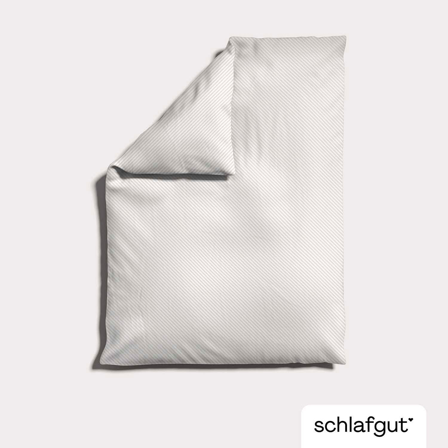 Schlafgut Bettbezug »Woven Satin Fade mit feinen Streifen«, (1 St.), mit Farbverlauf, Mix & Match: passender Kissenbezug erhältlich