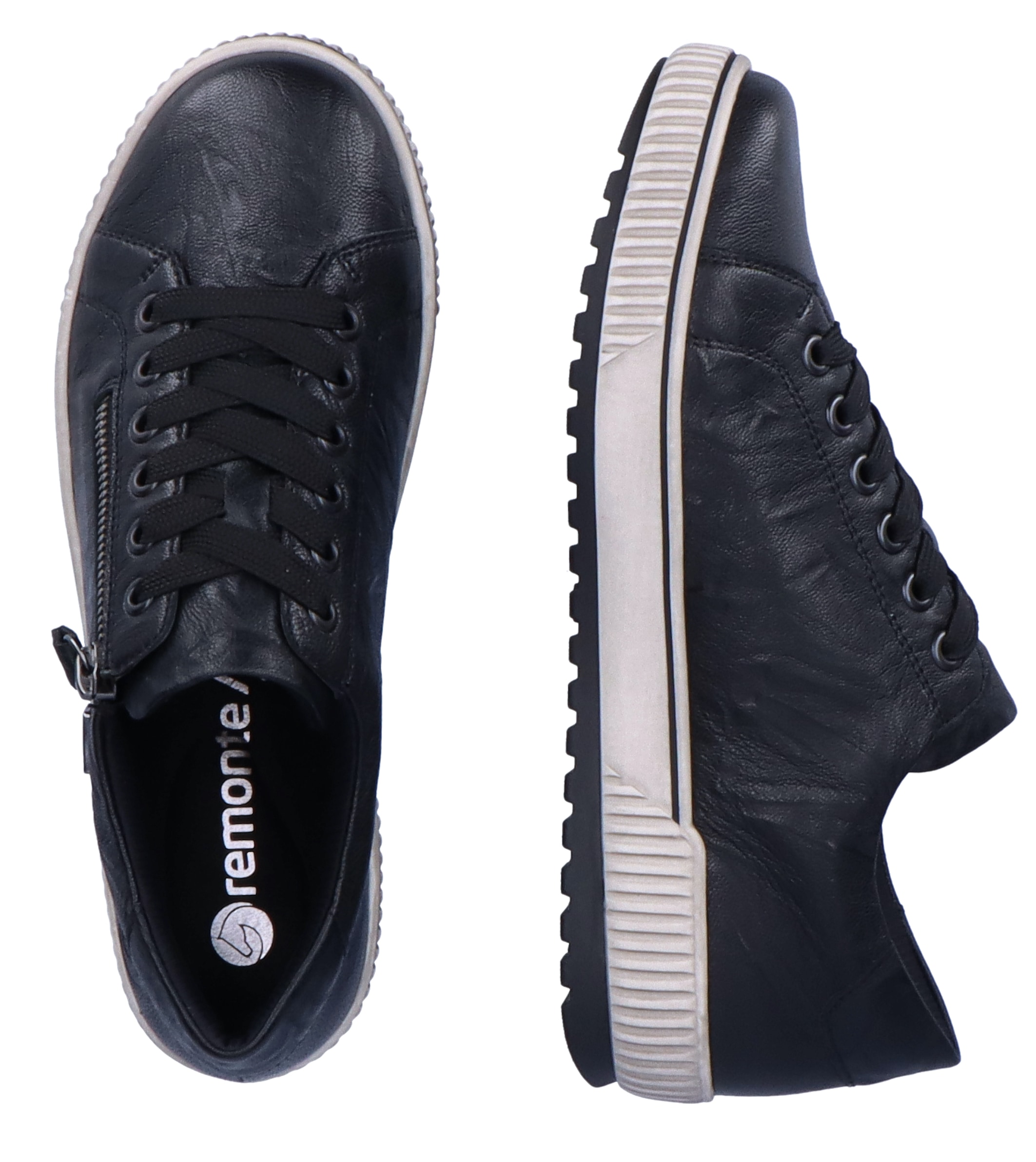 Remonte Plateausneaker, Freizeitschuh, Halbschuh, Schnürschuh mit Außenreißverschluss