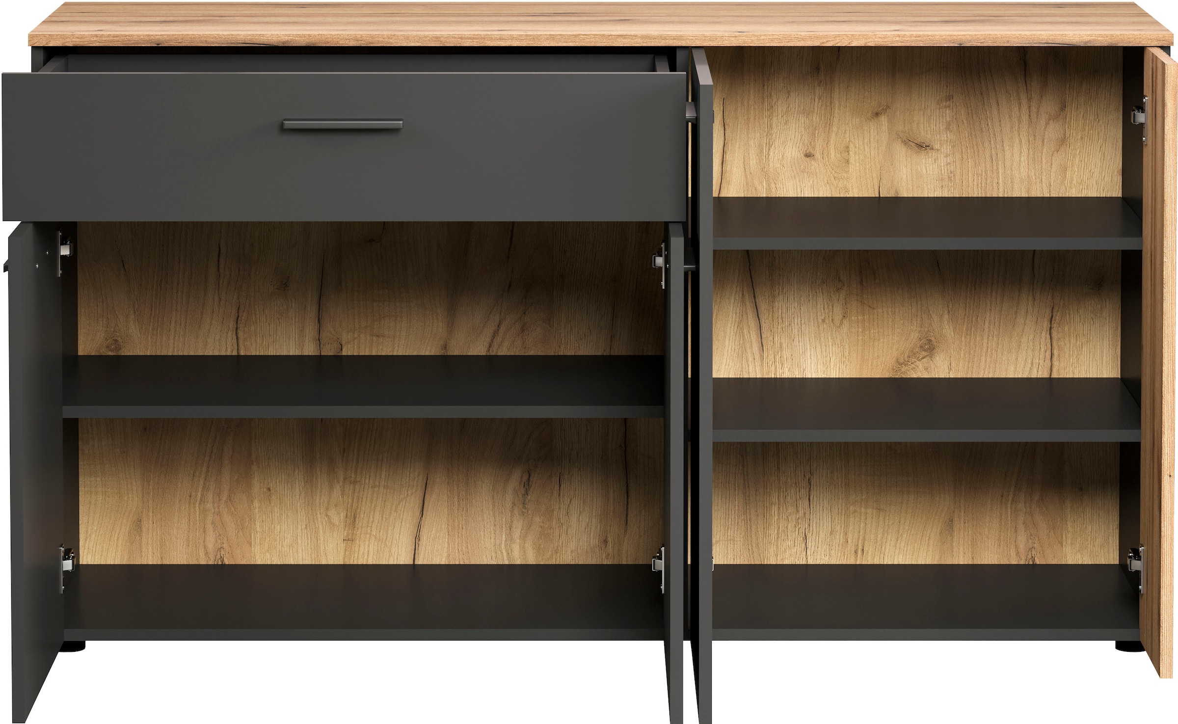 INOSIGN Sideboard »Estepona«, (1 St.), Kommode, Akustikpaneel-Look; Breite 150 cm