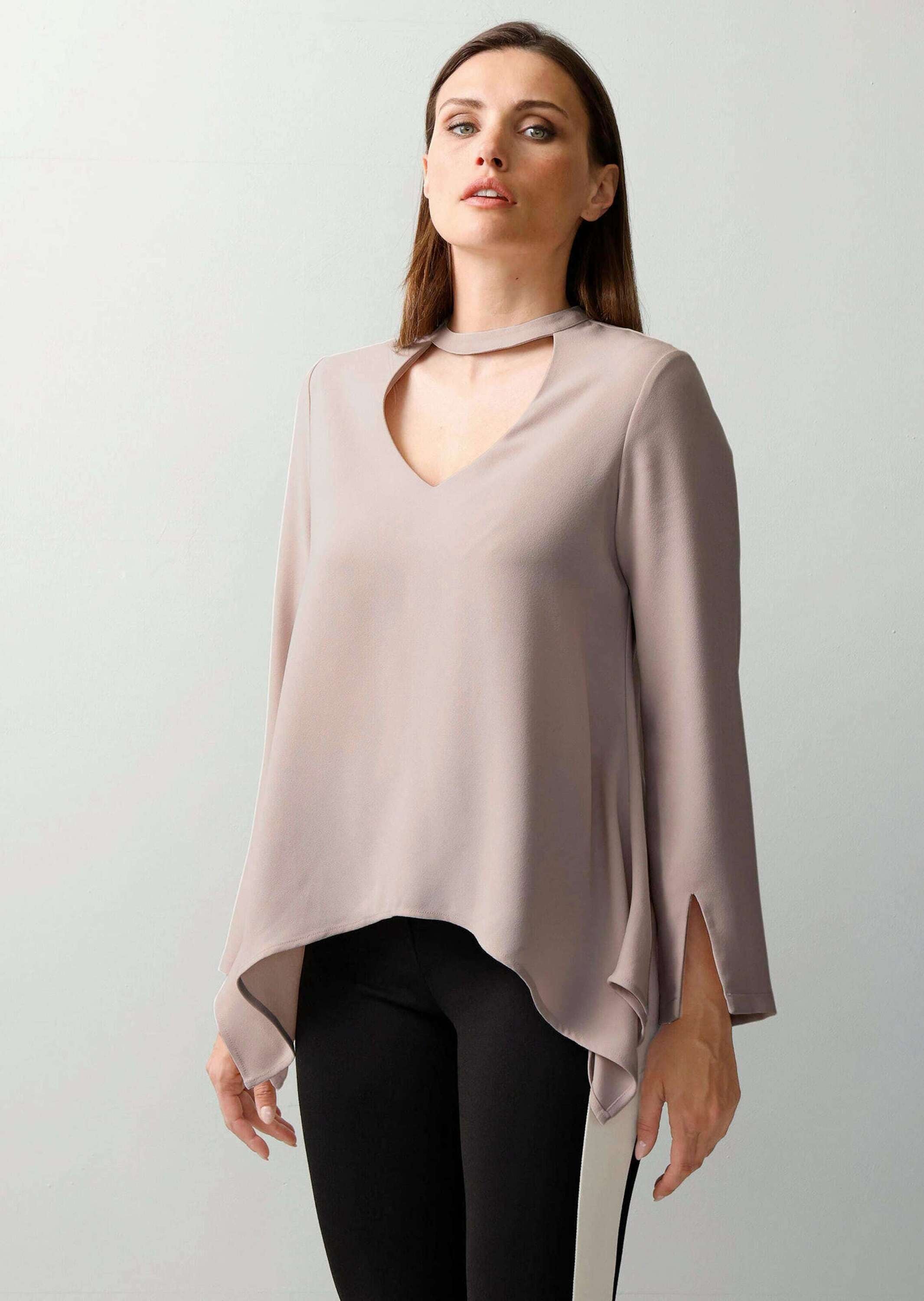 Alba Moda Langarmbluse »Oversizedbluse Oversizedbluse mit Cutout«