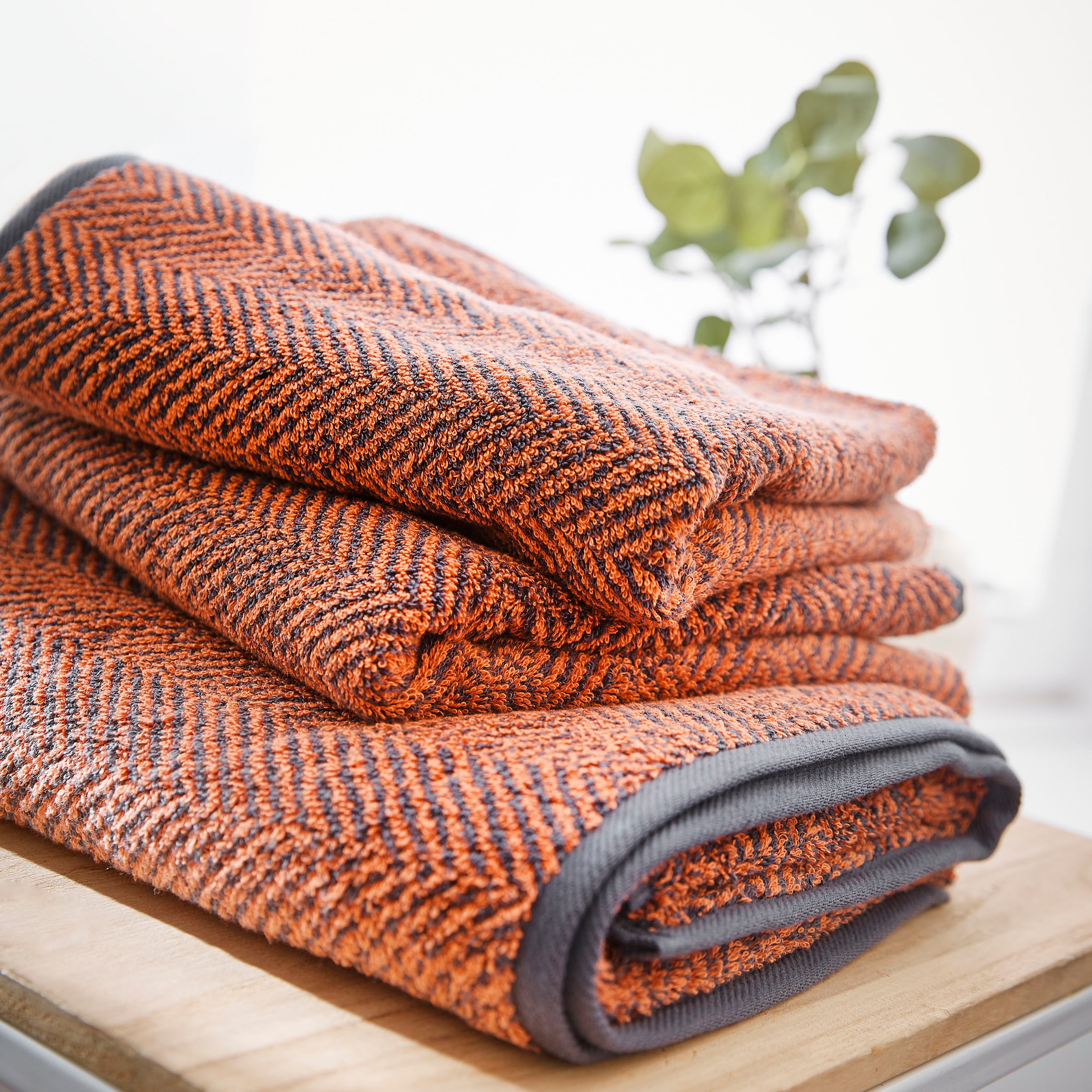 Dyckhoff Handtuch Set »Golden Shades Herringbone«, Set, 3 tlg., Walkfrottier, mit Fischgrät-Muster; 2 Handtücher (50x100cm), 1 Duschtuch (70x140cm)