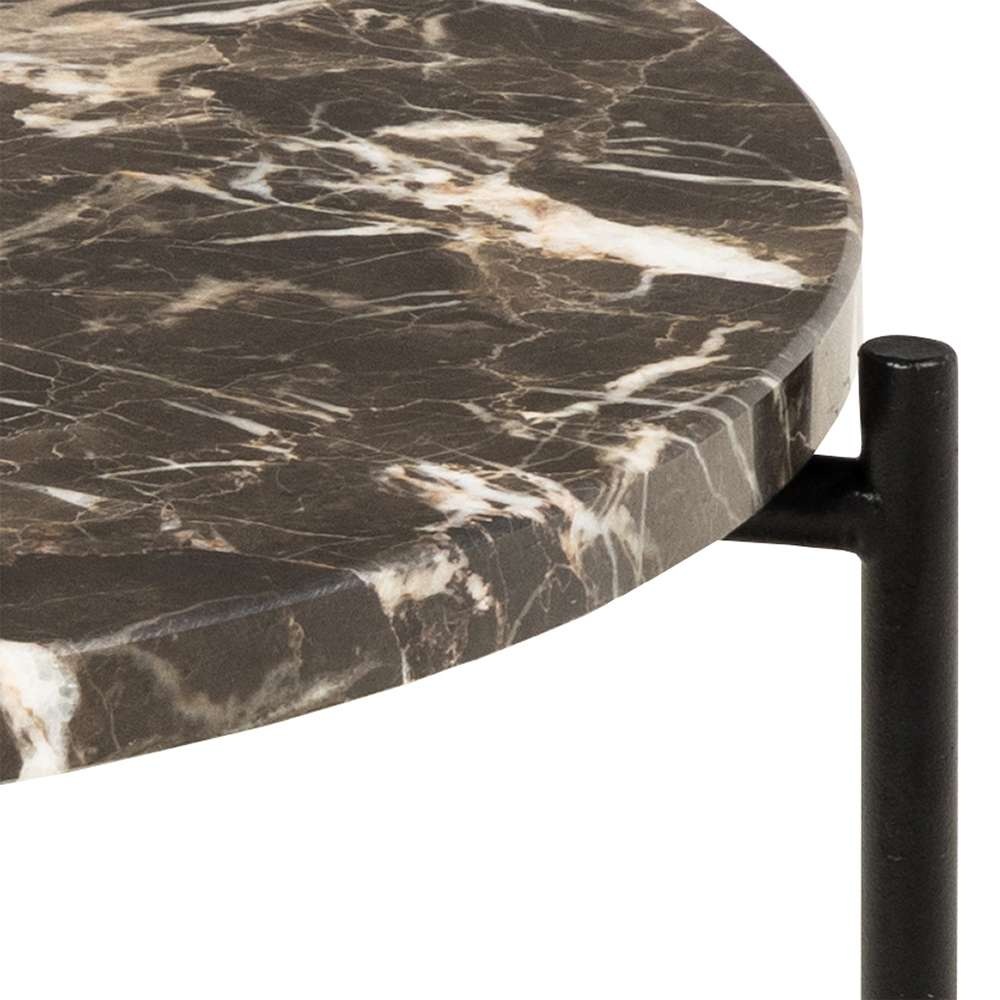 ACTONA GROUP Beistelltisch »Avila«, Ecktisch, rund, Tischplatte aus Marmorstein, T: 52 cm