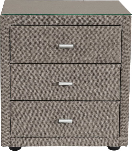 alina Nachttisch »Elsa« mit Glasplatte