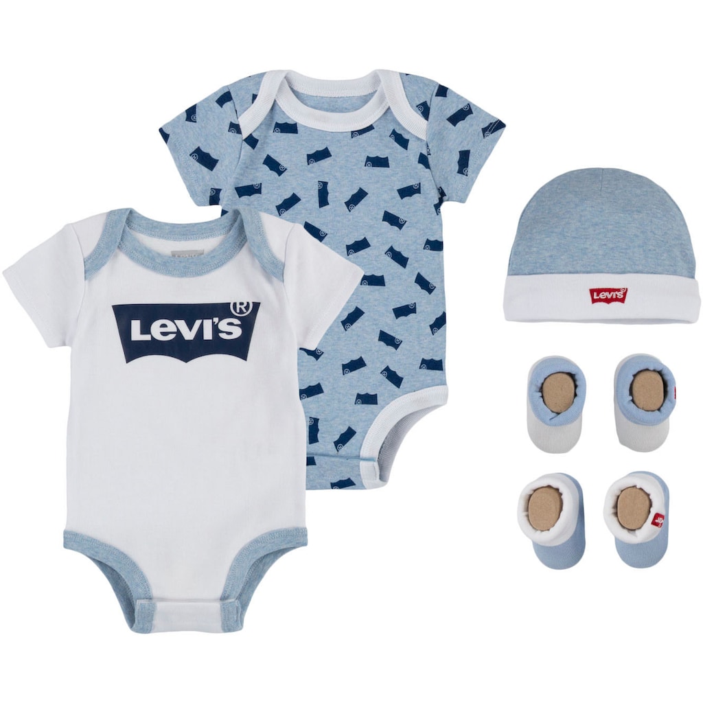 Levi's® Kids Kurzarmbody »Neugeborenen-Geschenkset BATWING 5PC SET«, (5 tlg.)