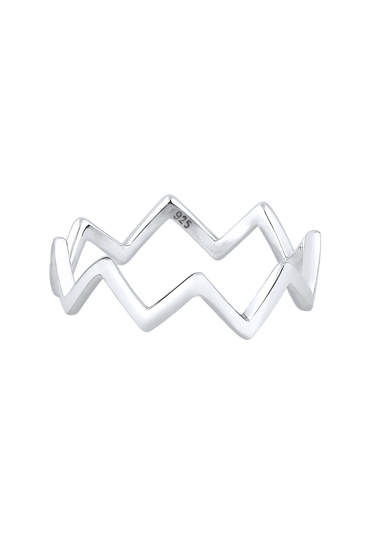 Elli Fingerring »Ring Zick Zack Design 925 Sterling Silber«