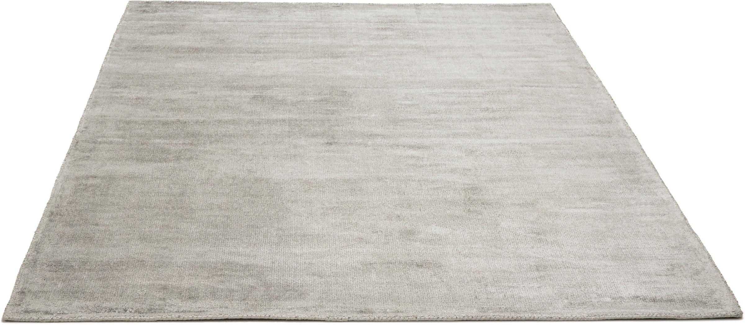 TOM TAILOR HOME Teppich »Shine uni«, rechteckig, 8 mm Höhe, Handweb Teppich, 100% Viskose, handgewebt, mit elegantem Schimmer