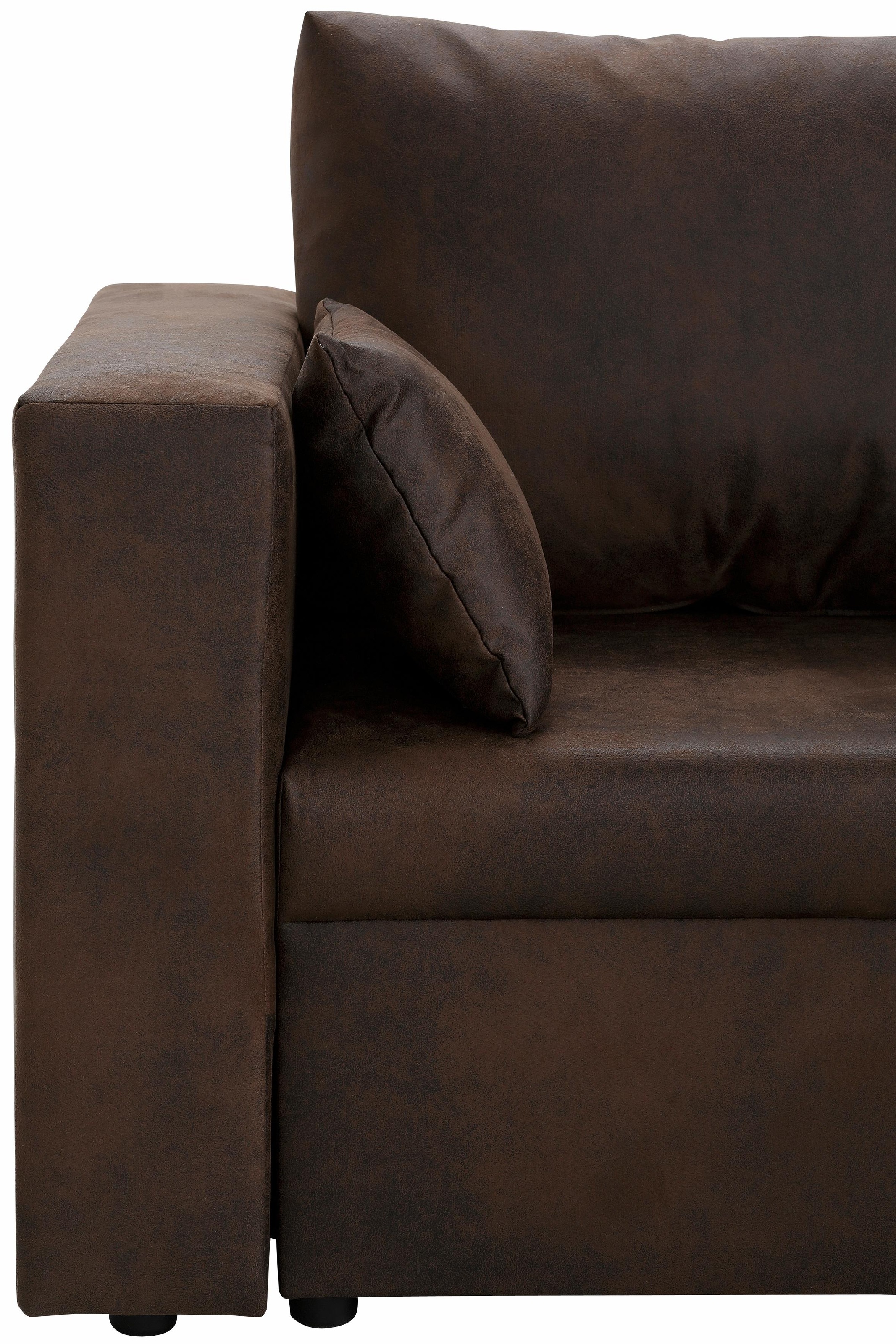 Home affaire Ecksofa »Pur L-Form«, wahlweise mit Bettfunktion