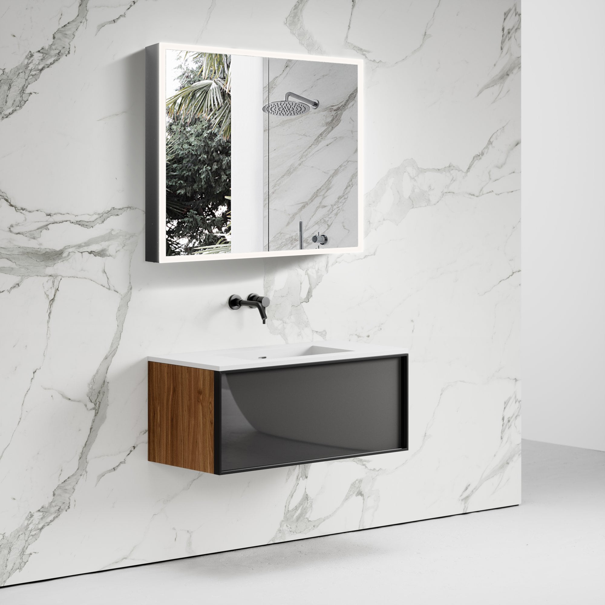 Talos Badezimmerspiegelschrank »Talos Magnus« 80x70 cm, mit austauschbarer LED-Beleuchtung