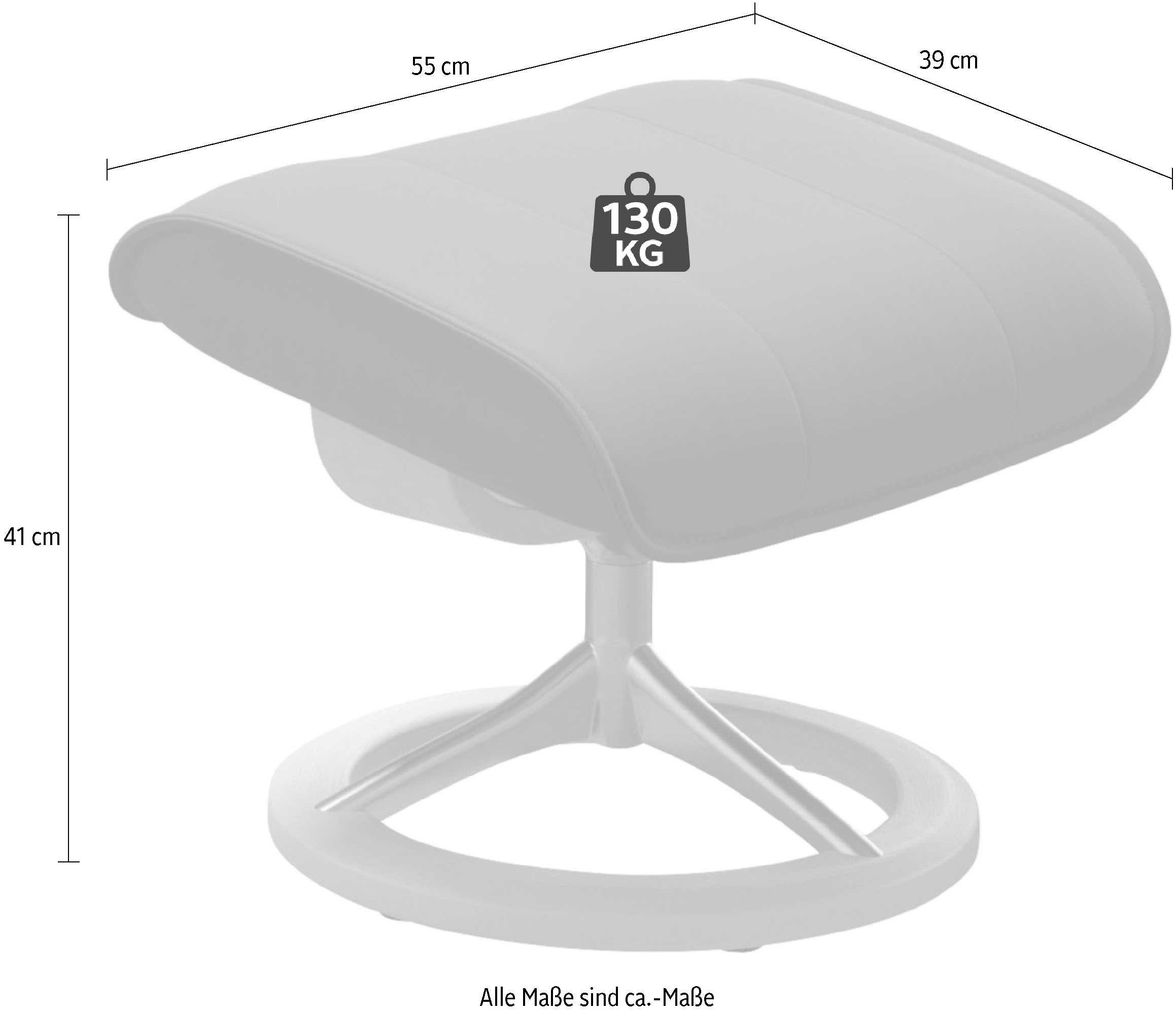 Stressless® Fußhocker »Admiral« mit Signature Base, Gestell Eiche