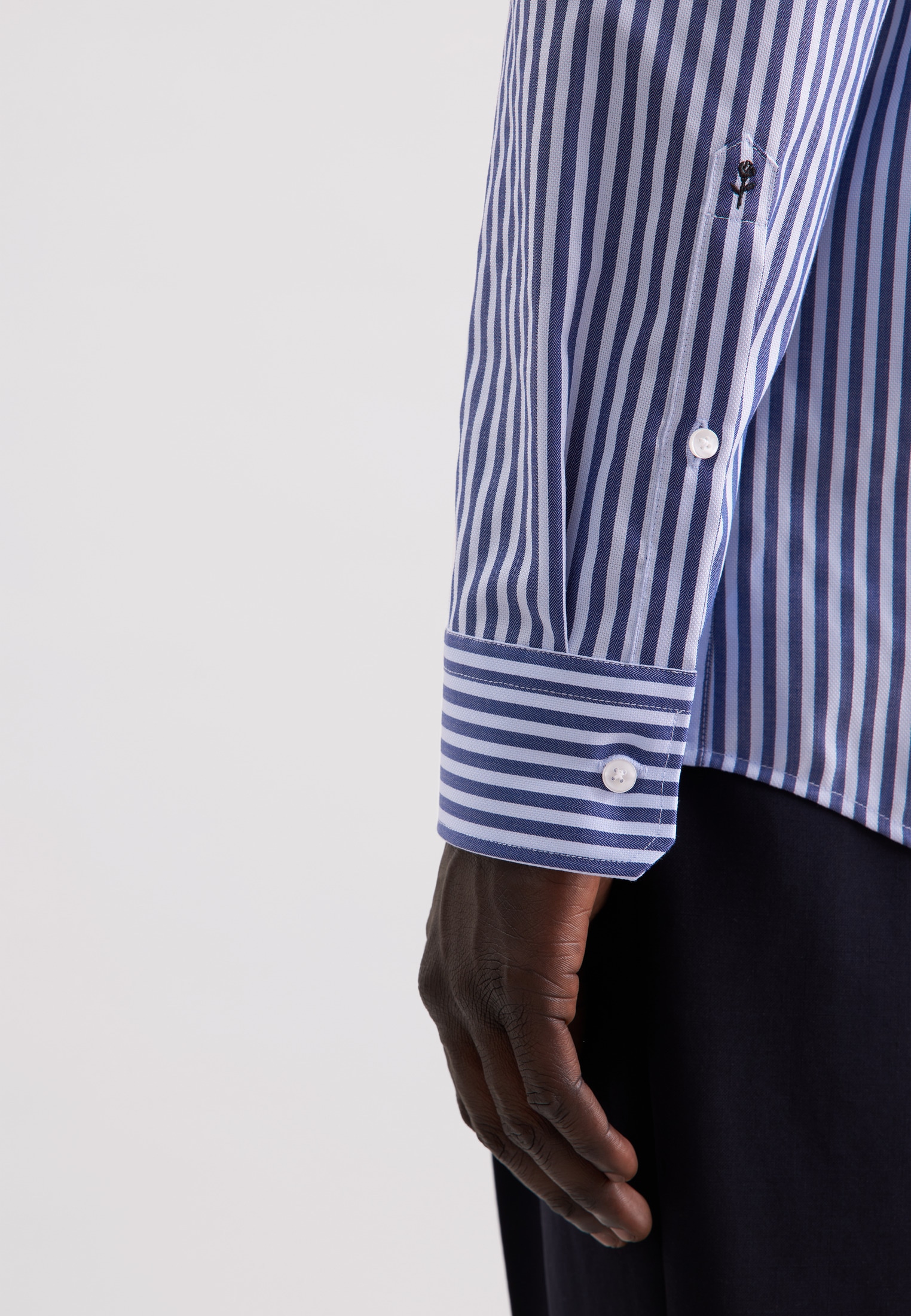 seidensticker Businesshemd »Schwarze Rose« Regular 1/1 Kentkragen Struktur