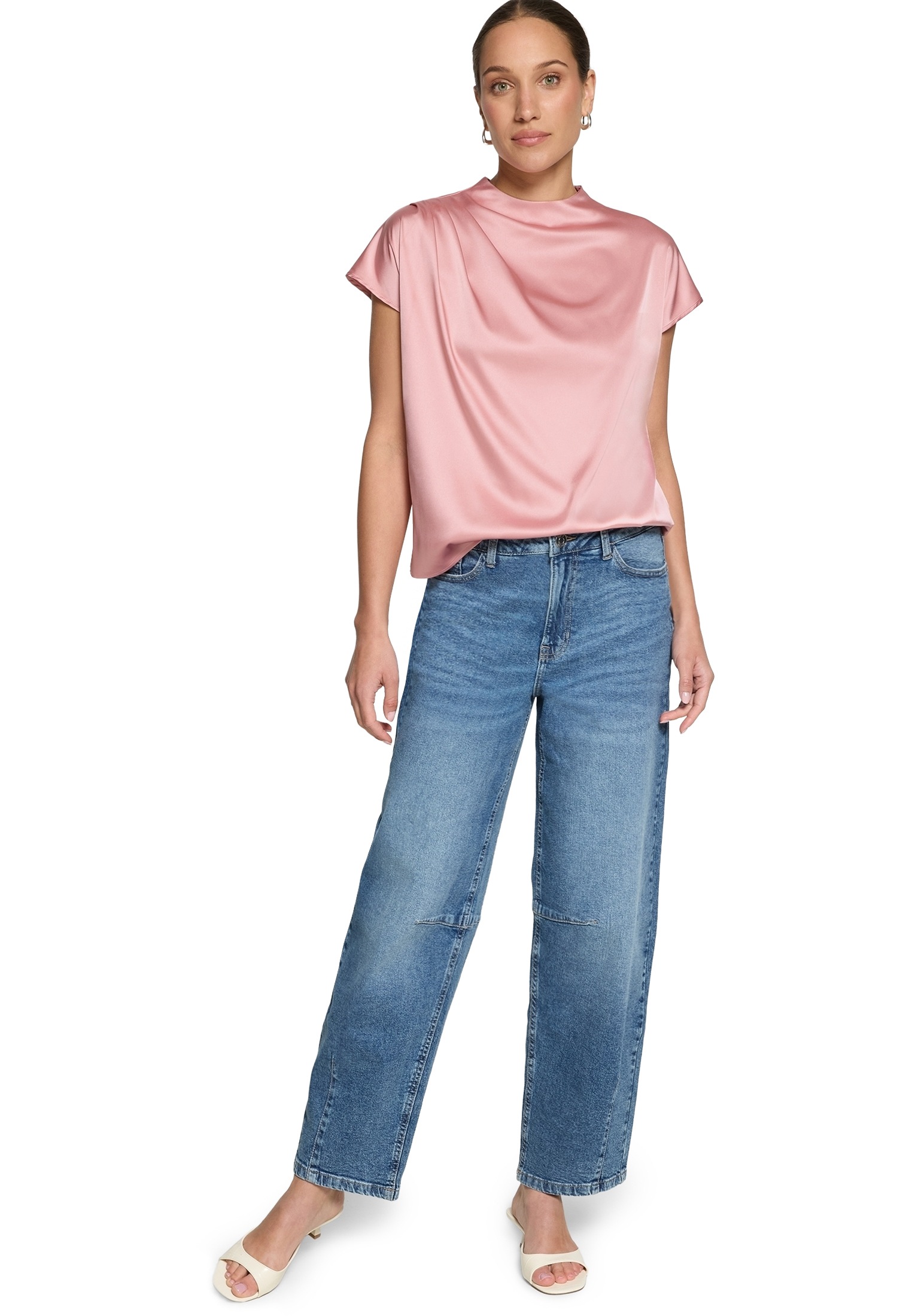 Zero Satinbluse »Satin-Bluse mit Kragen«