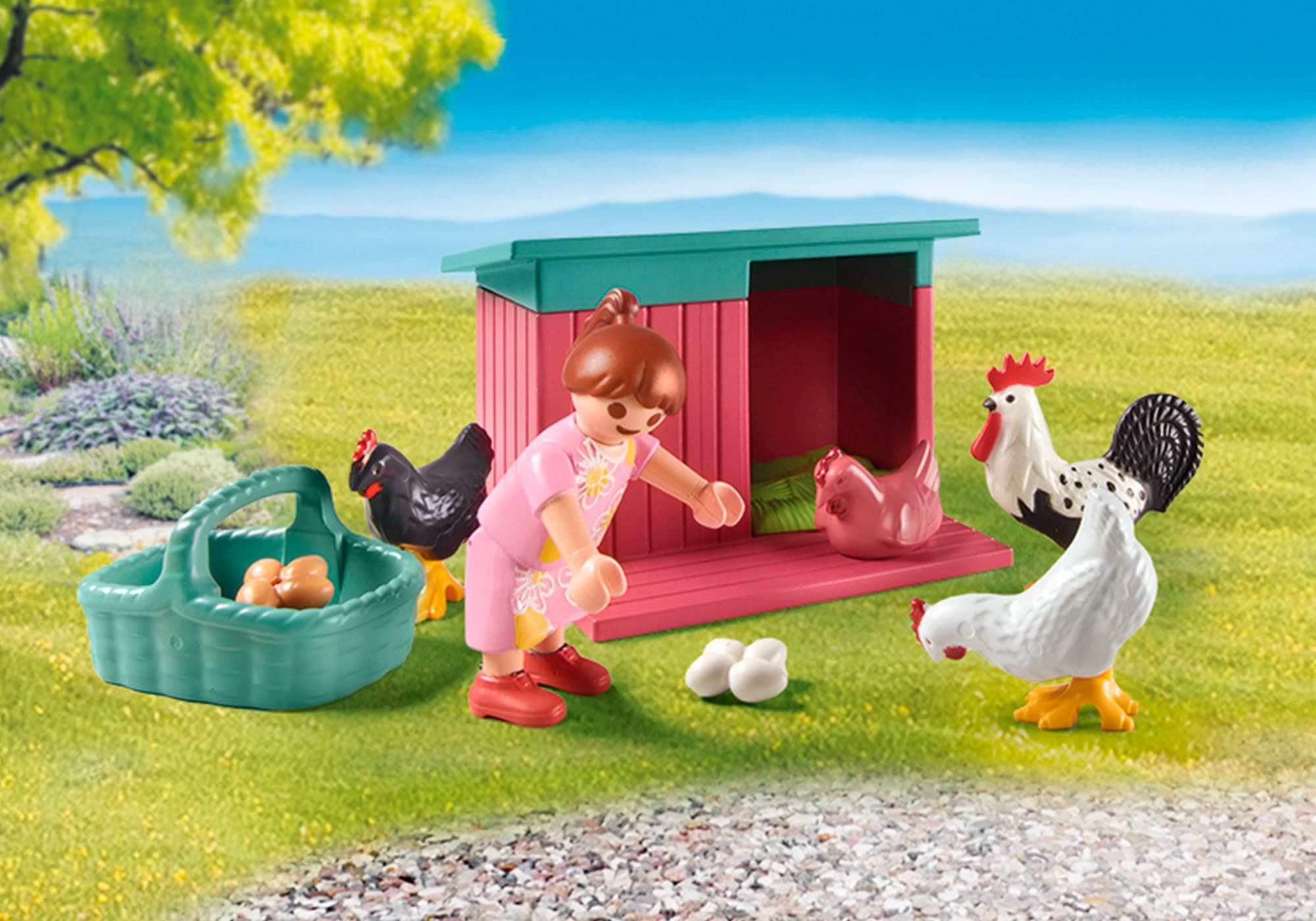 Playmobil® Konstruktions-Spielset »Kleine Hühnerfarm im Tiny Haus Garten (71510), My Life«, (77 St.), Made in Europe