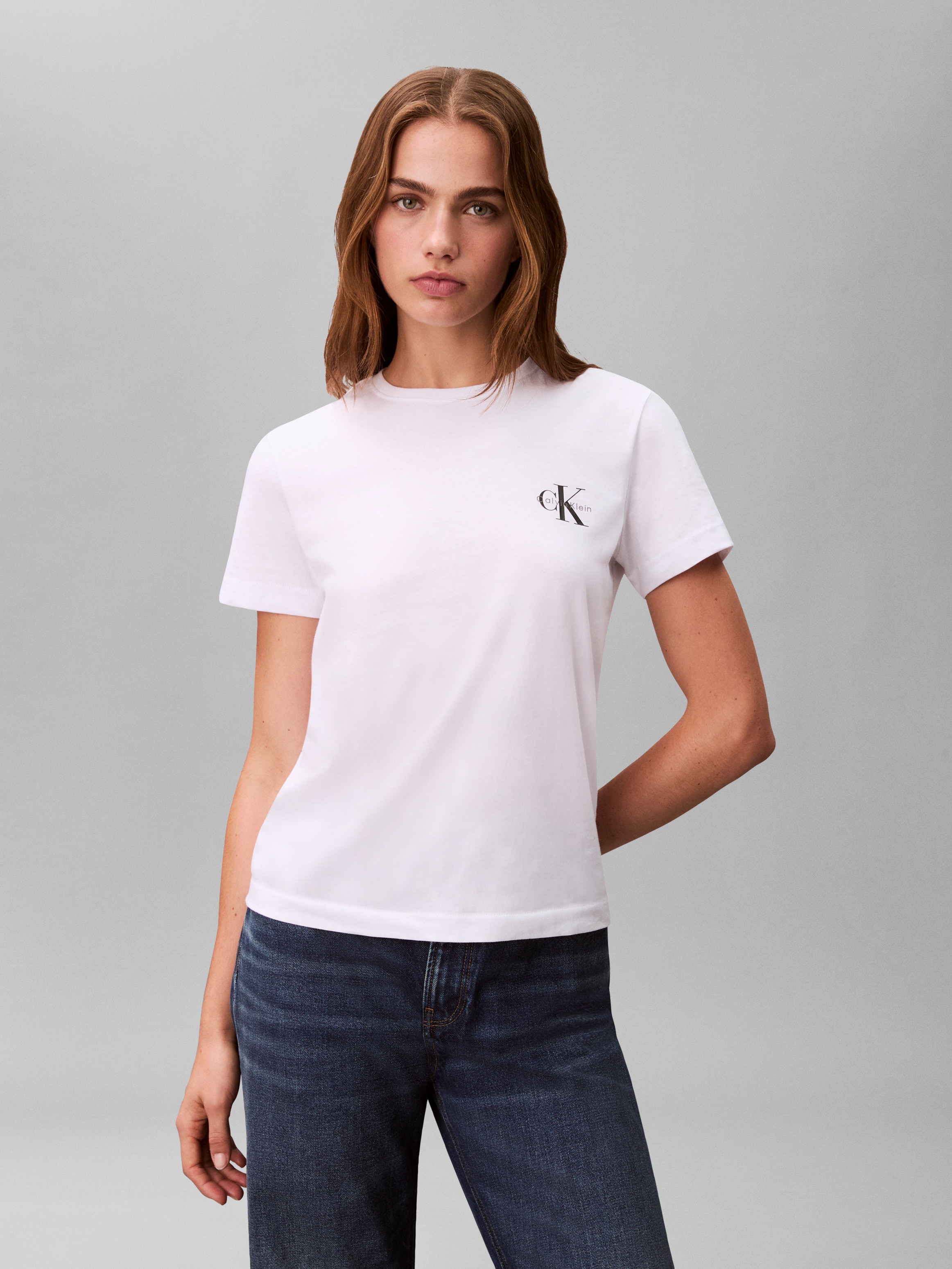 Calvin Klein Jeans T-Shirt »MONOLOGO CN 2 PACK TEE« Packung, 2er-Pack, 2 , Logoschriftzug