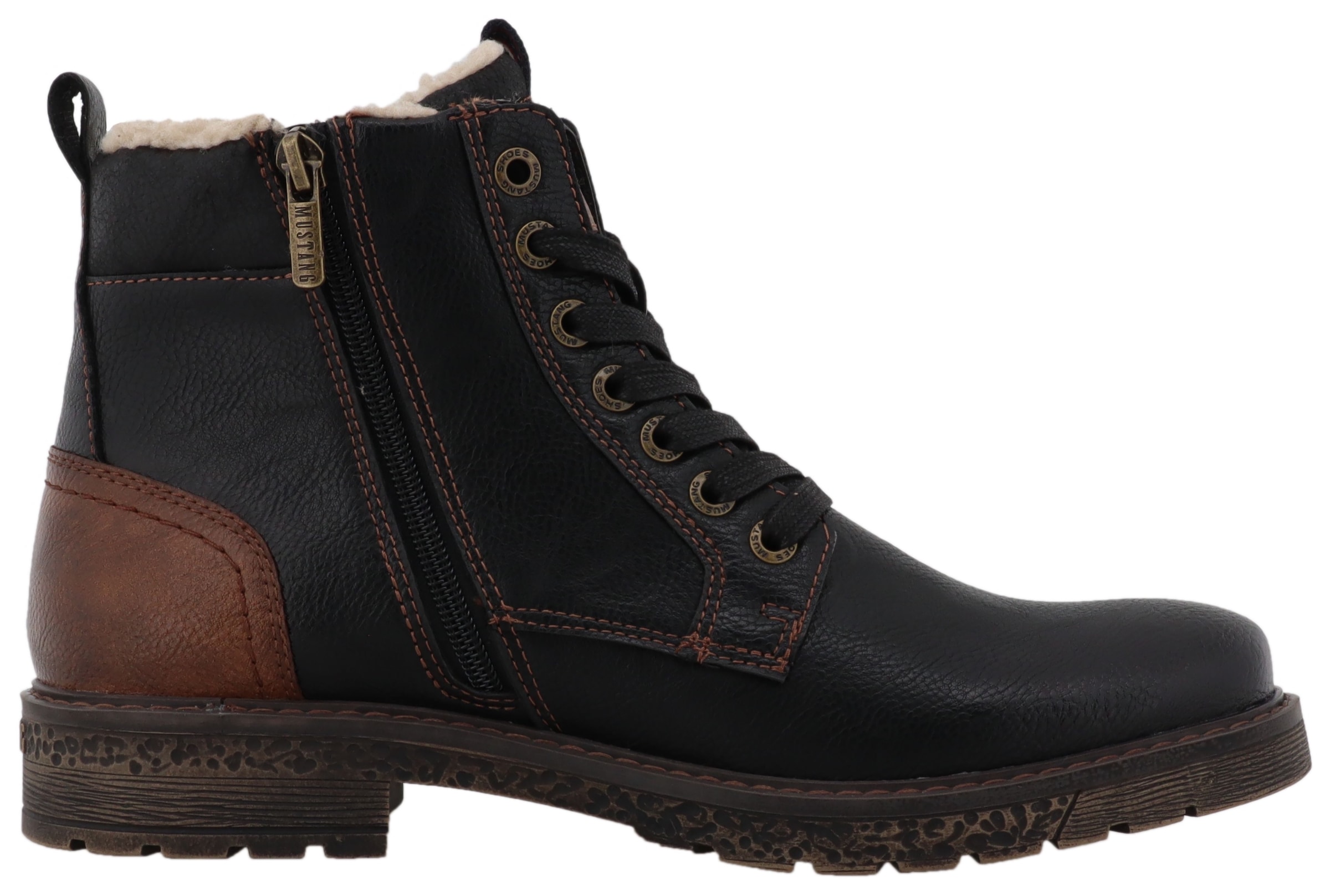 Mustang Shoes Winterstiefelette »Midor«  Schnürstiefel, Winterstiefel mit Warmfutter