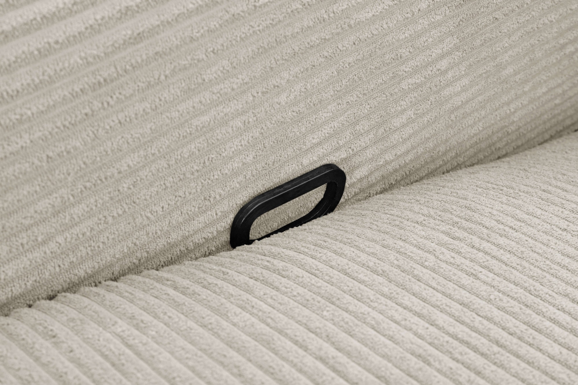 Home affaire Ecksofa »SKAANE in Cord, L-Form, 274 cm, manuelle u. elektrische Funktion,«, rundes Design, Kopfteilverstellung, Federkernpolsterung