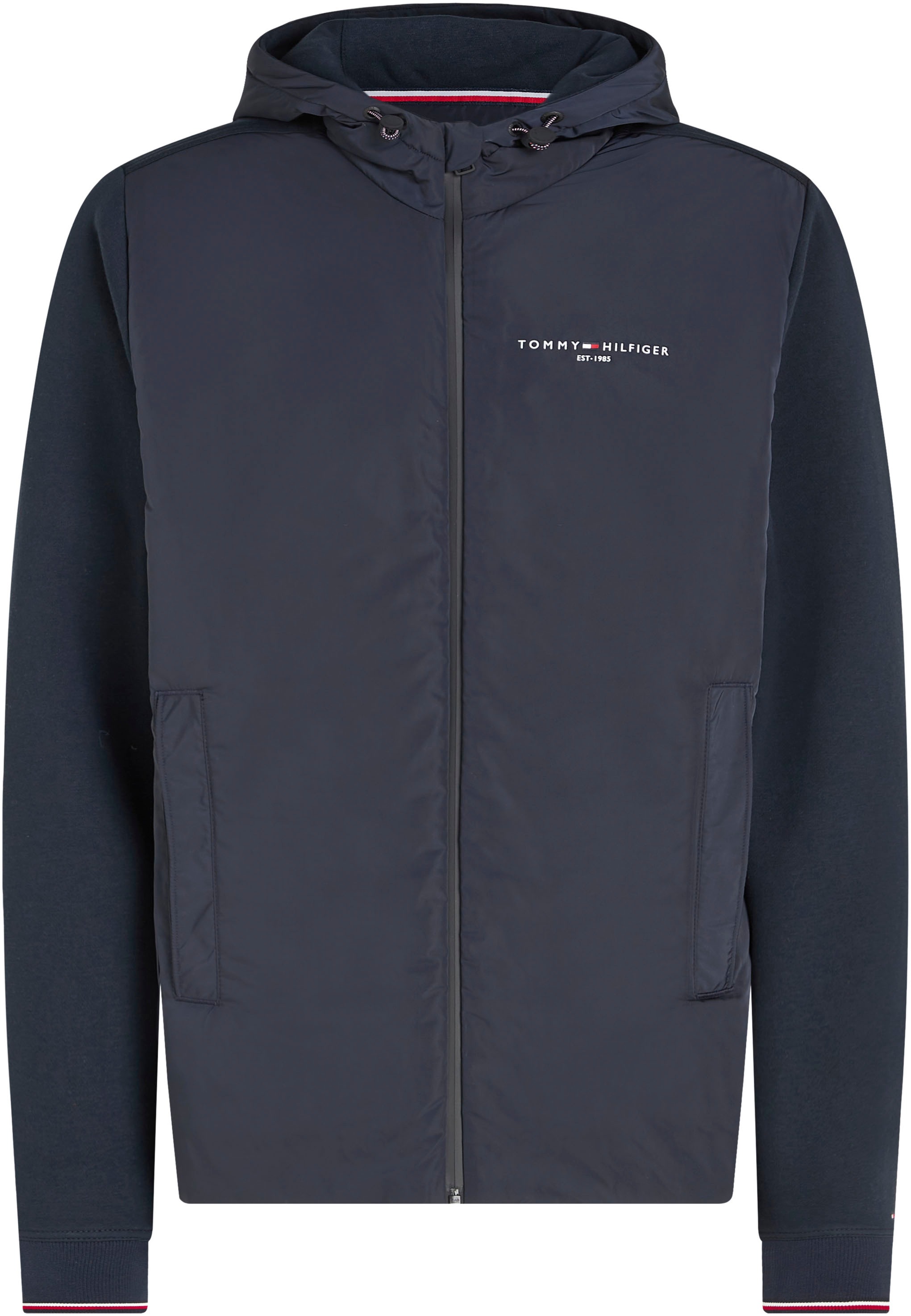 Tommy Hilfiger Kapuzensweatshirt »MIX MEDIA HOODED ZIP THRU«, mit kleinem Logodruck