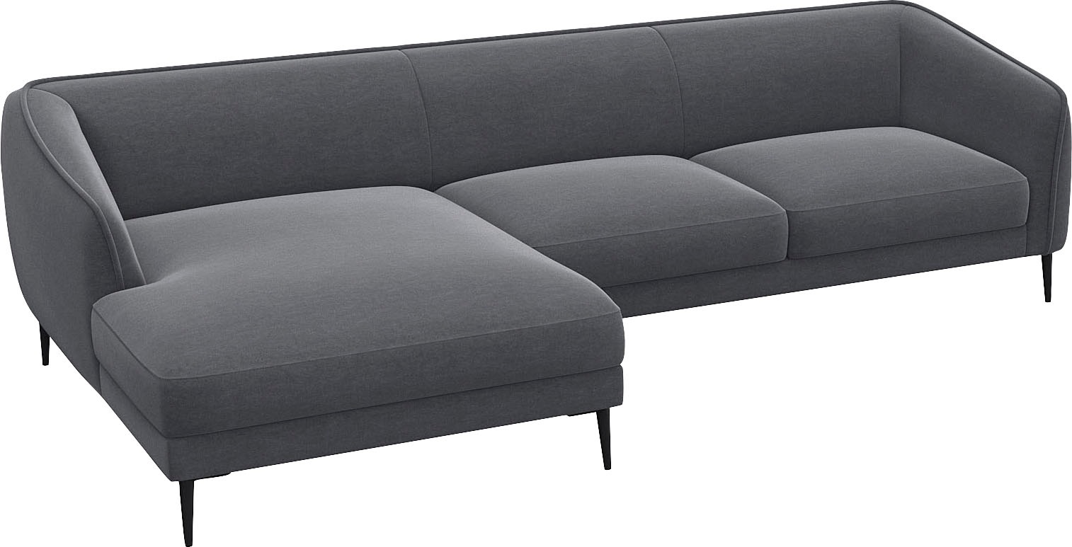 FLEXLUX Ecksofa »Belle Designsofa, L-Form, B/T 288/149 cm«, Skandinavisches Design, In hochwertiger Verarbeitung