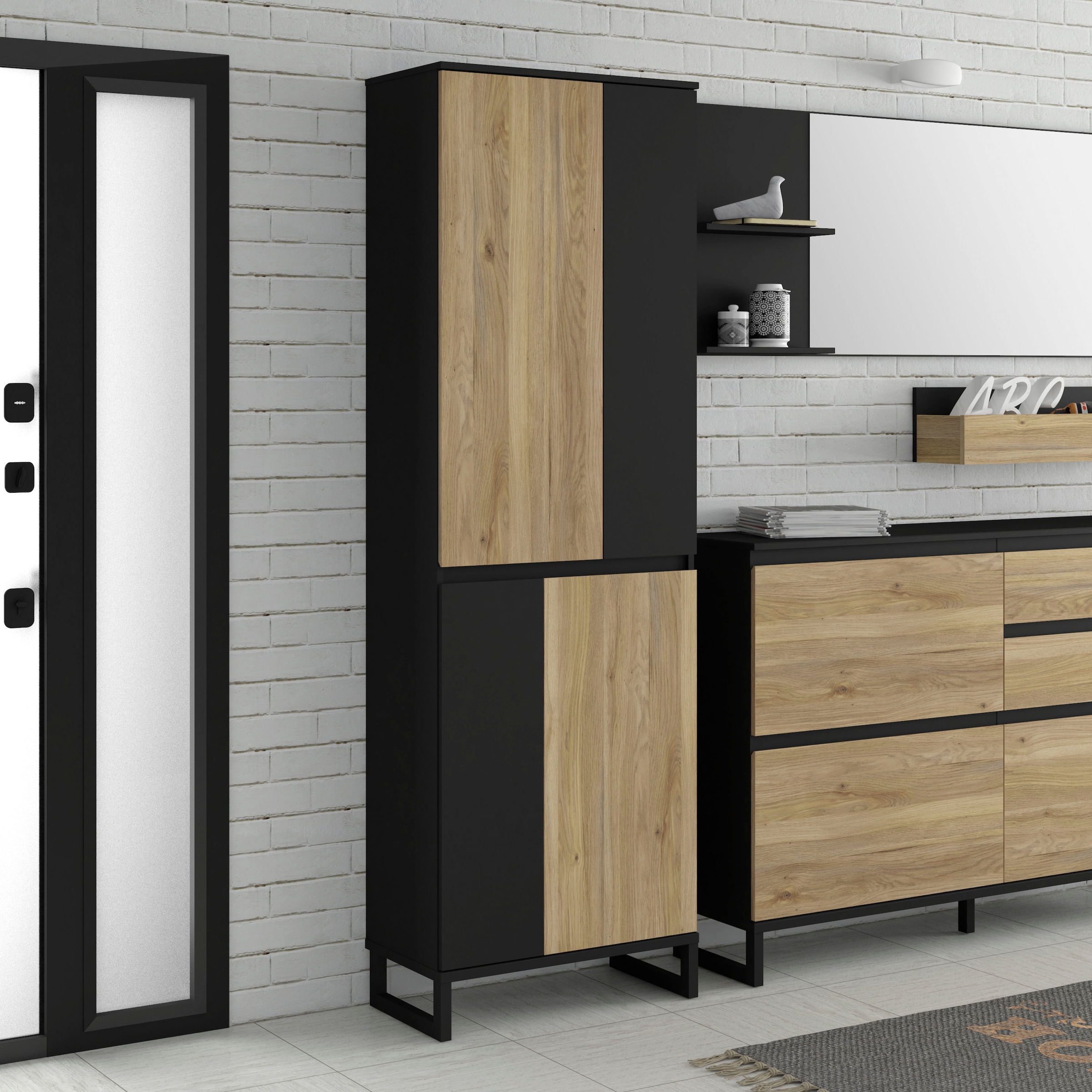 FORTE Garderobenschrank »Quayle«, Stauraumschrank, Mehrzweckschrank, Höhe 201,7cm
