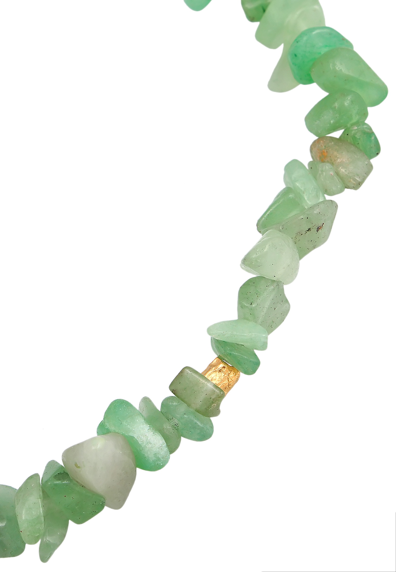 Elli Premium Fußkette »Fußschmuck Aventurin Bead 925 Silber vergoldet«