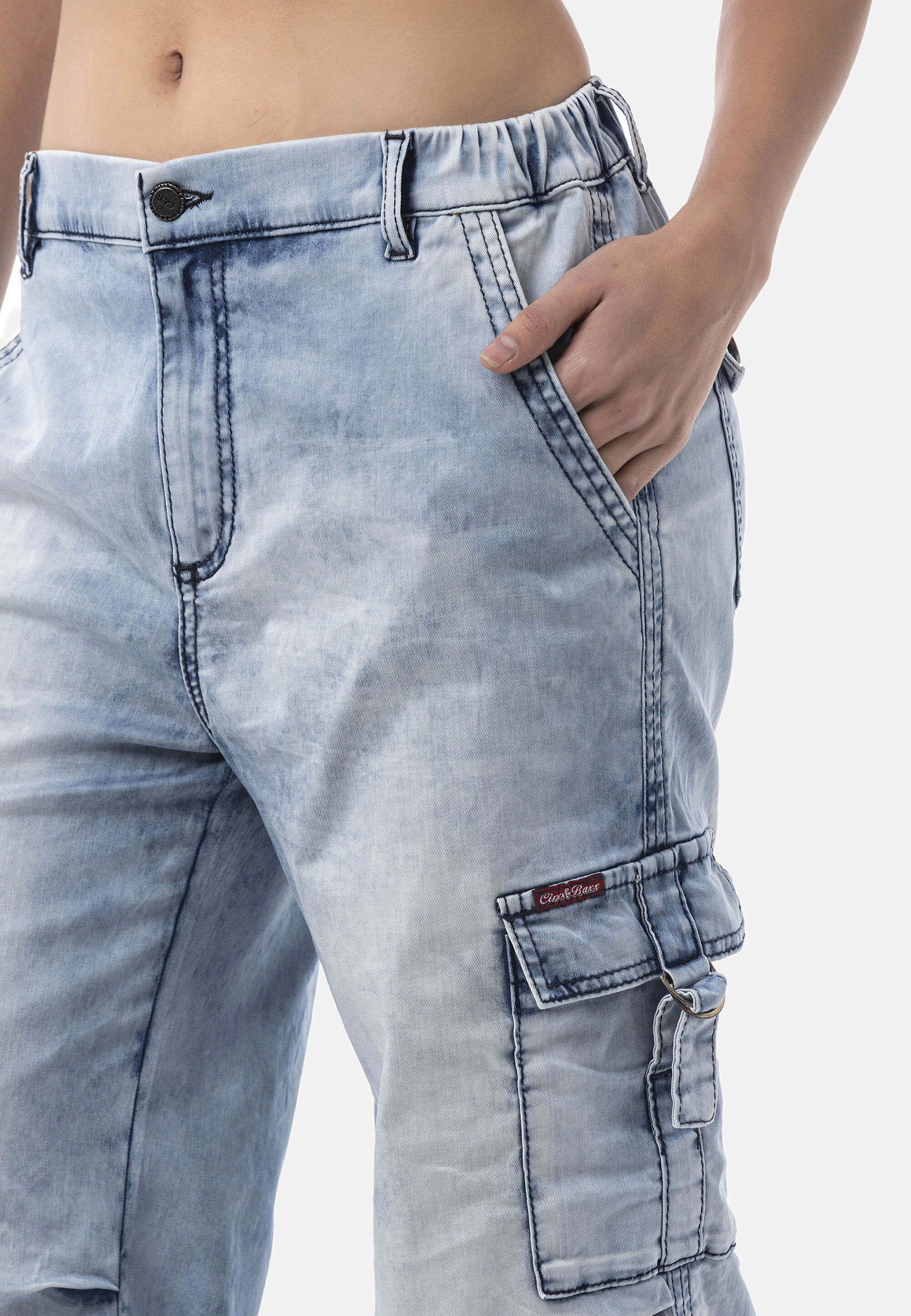 Cipo & Baxx Relax-fit-Jeans »Cipo & Baxx Jeans WD544« Baggy leichte Sommerjeans