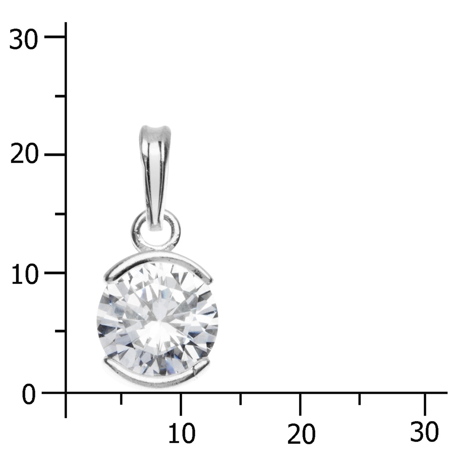 OSTSEE-SCHMUCK Kettenanhänger »- Fronika 10 mm - Silber 925/000 - Zirkonia«