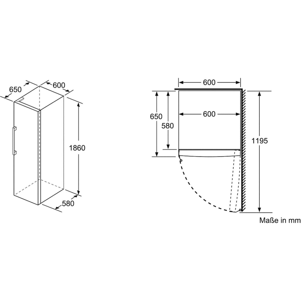 SIEMENS Gefrierschrank »GS36NAEP«, iQ500, 186 cm hoch, 60 cm breit