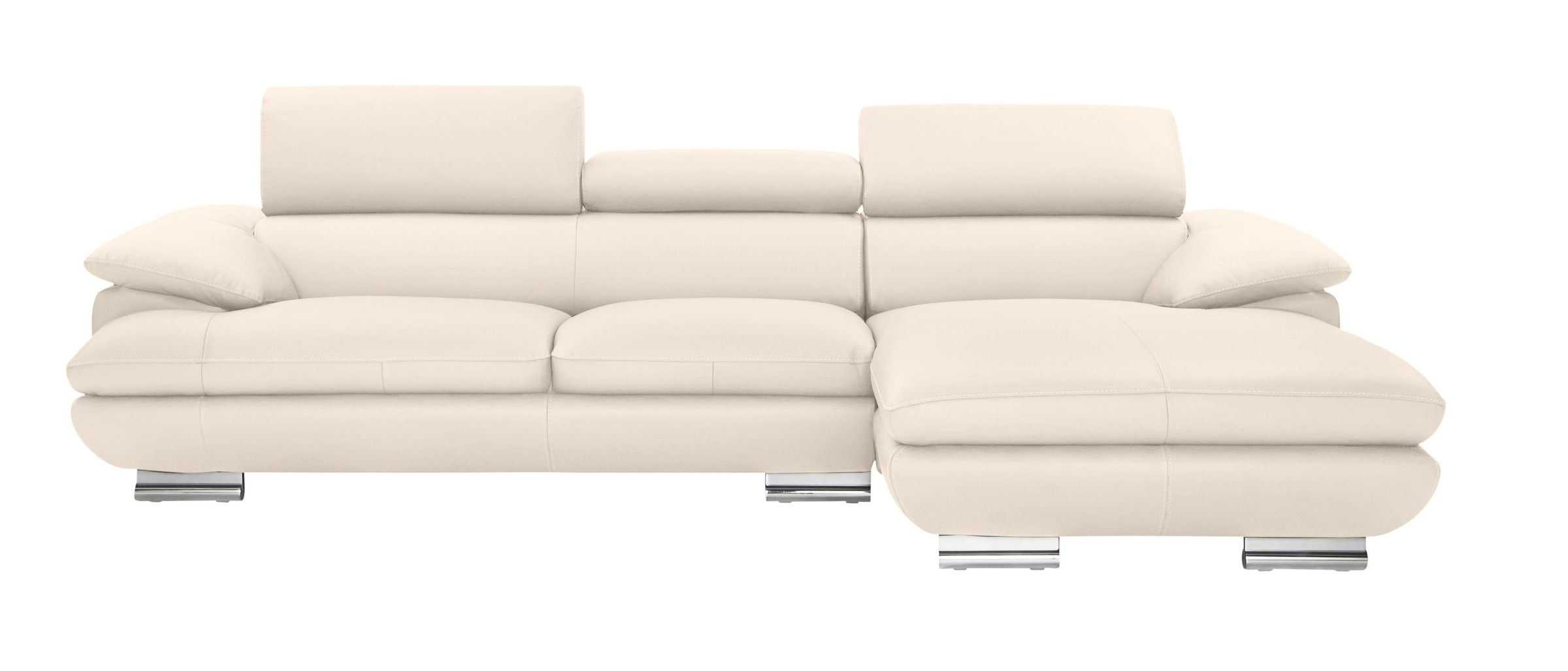 CALIA ITALIA Ecksofa »Magic, ein italienisches Sofa zum Träumen, erstklassiger Sitzkomfort«, mit verstellbaren Kopfteilen, in 2 Lederqualitäten