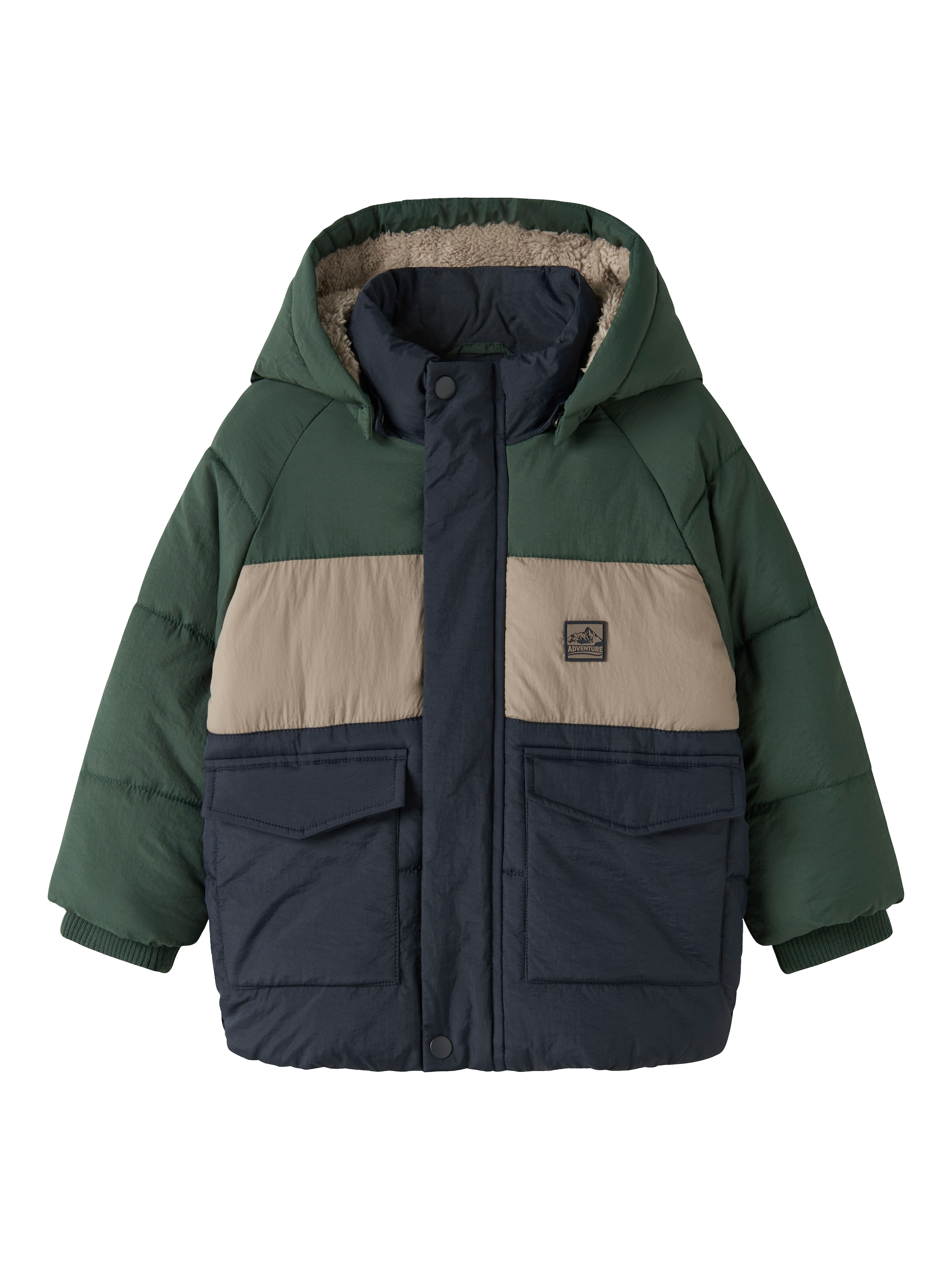Name It Steppjacke »NMMMELBOURNE PUFFER JACKET BLOCK« mit Kapuze