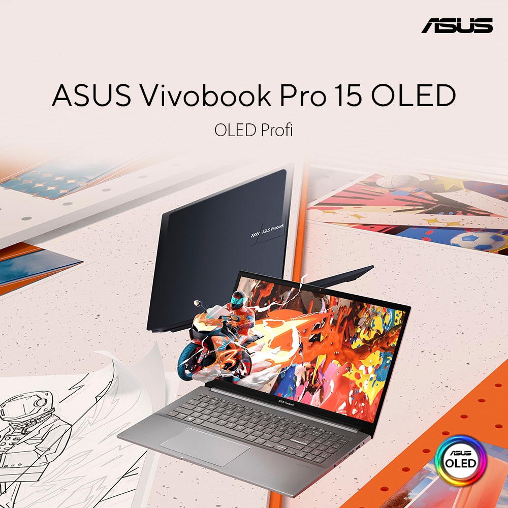 Asus Notebook »VivoBook Pro 15 OLED M6500RC-MA028W«, 39,6 cm, / 15,6 Zoll, AMD, Ryzen 9, GeForce RTX 3050, 1000 GB SSD