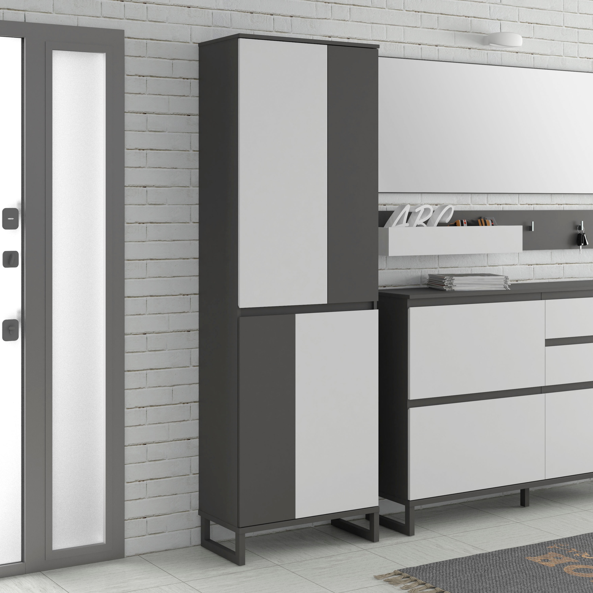 FORTE Garderobenschrank »Quayle«, Stauraumschrank, Mehrzweckschrank, Höhe 201,7cm