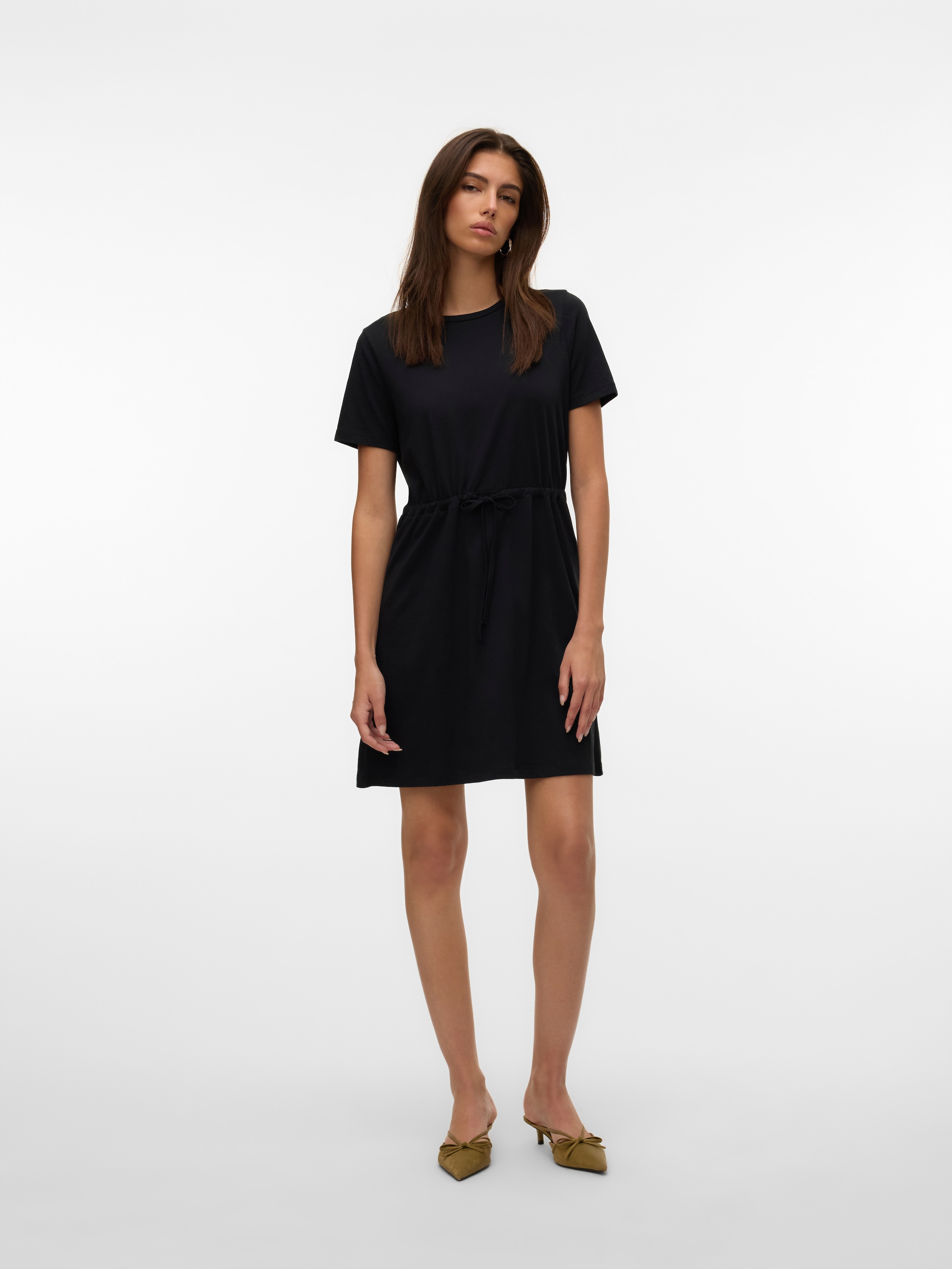 Vero Moda Shirtkleid »VMLUNA SS SHORT STRING DRESS JRS NOOS«
