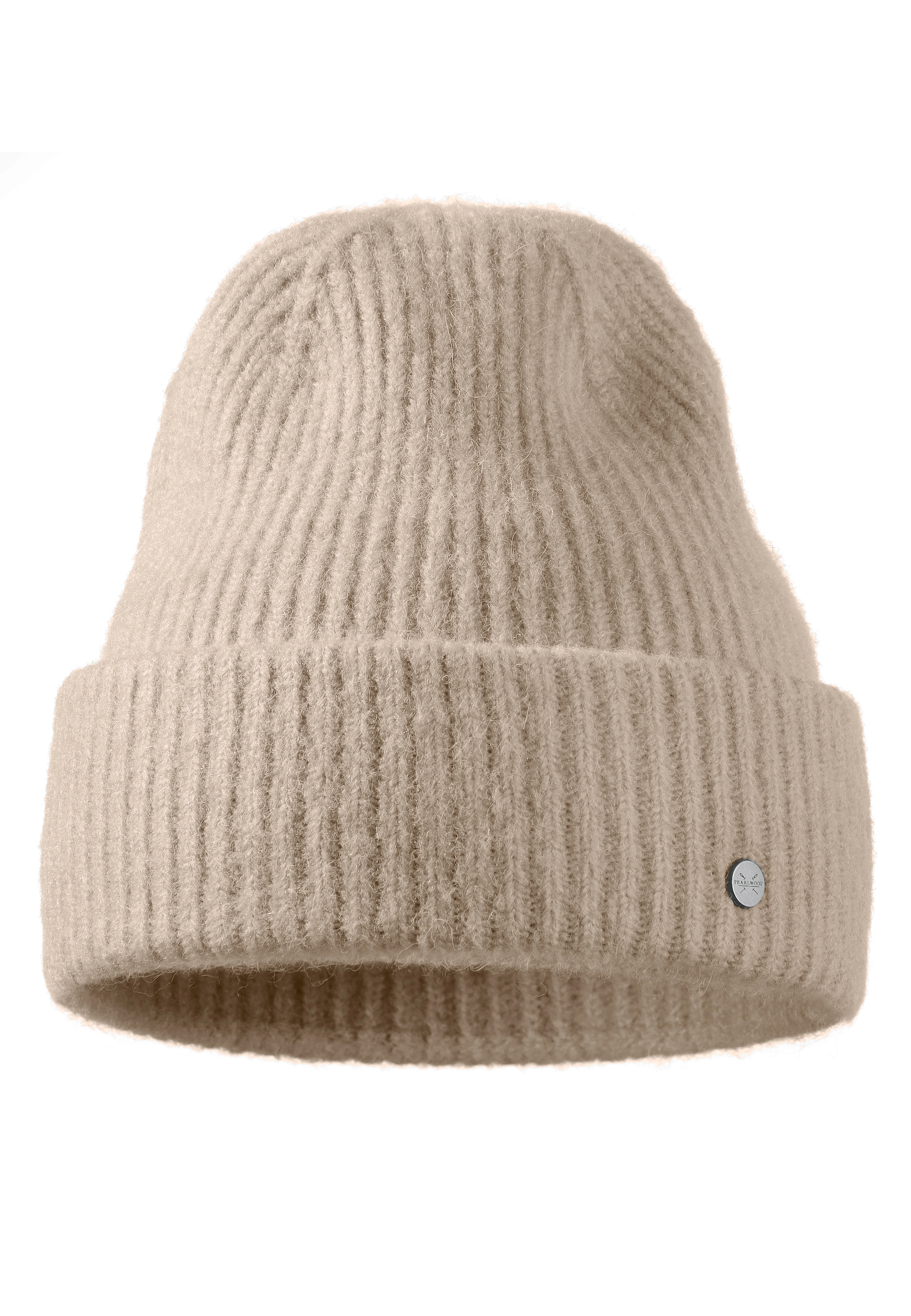PEARLWOOD Strickmütze »ZOE«, Feinripp, wärmend, breiter Umschlag