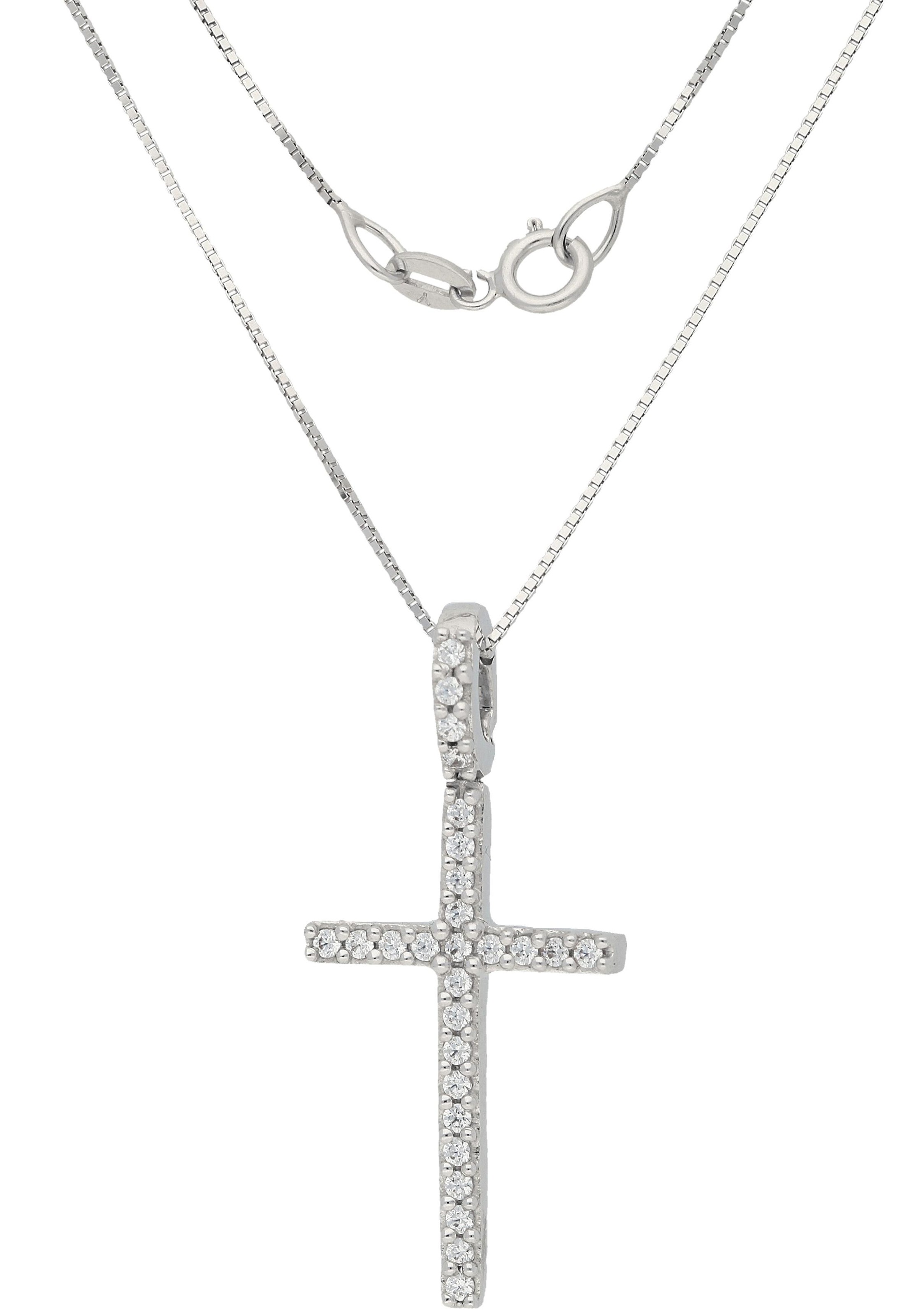 Firetti Kette mit Anhänger Diamanten »Kreuz«, bestellen bequem mit