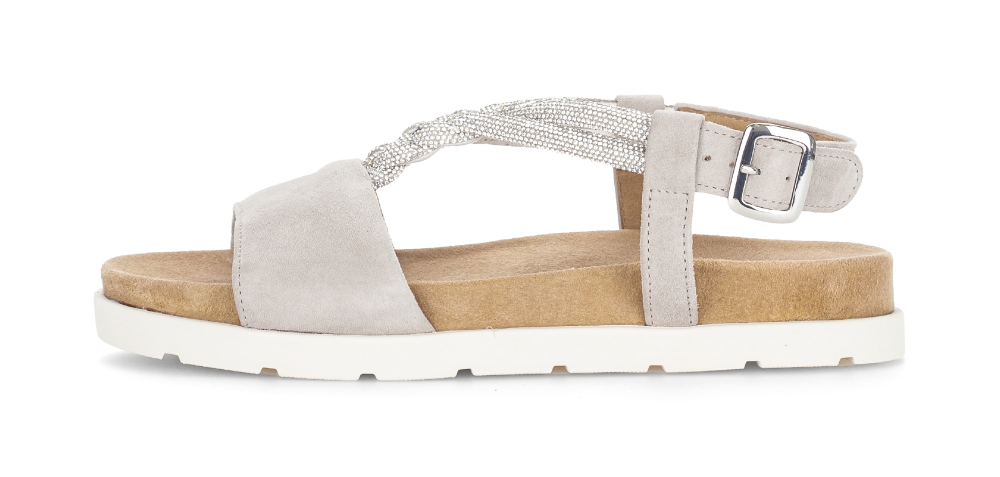 Gabor Riemchensandale  Plateau, Sandalette, Sommerschuh mit funkelnden Strasssteichen