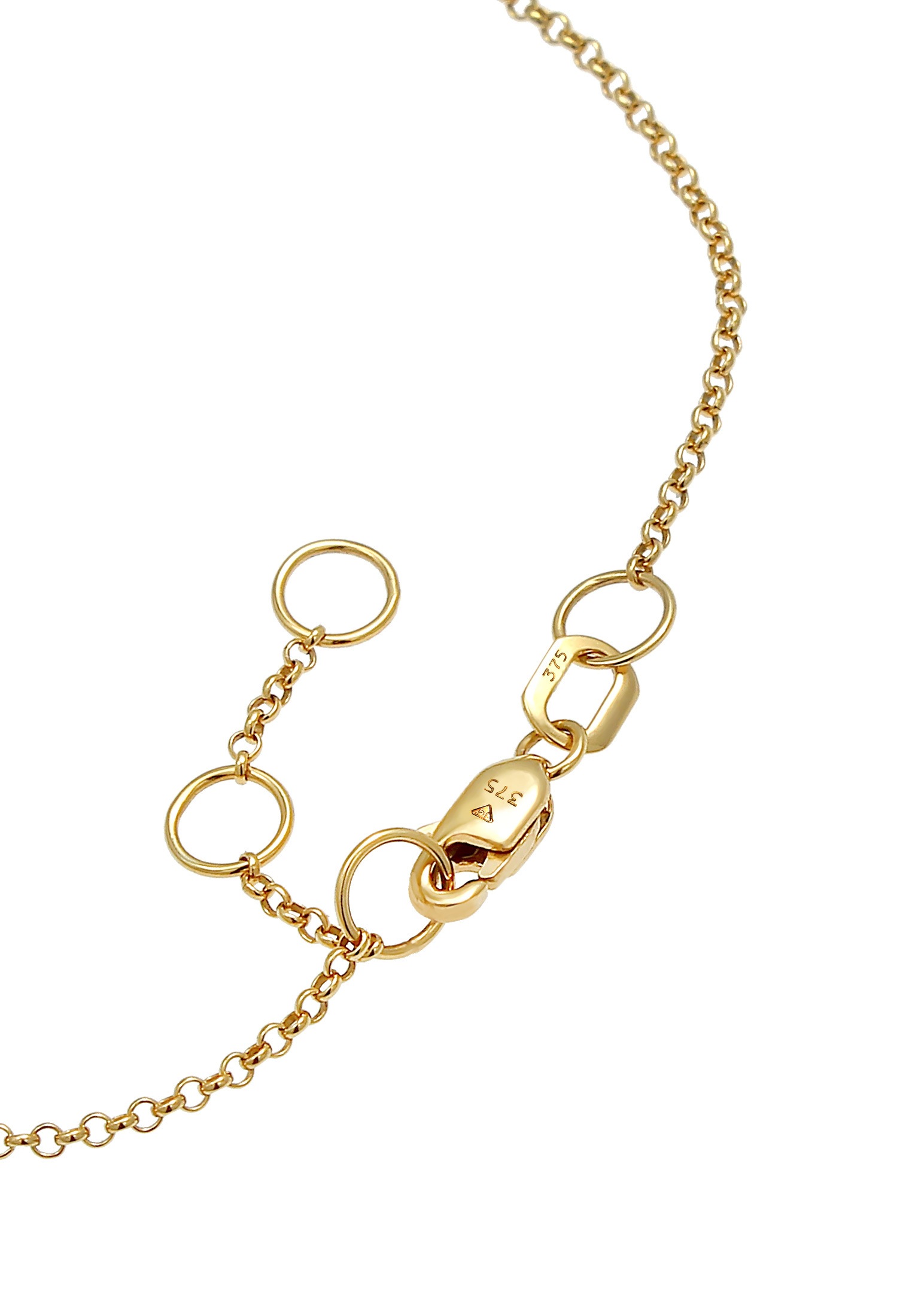 Elli DIAMONDS Armkette »Armband Diamanten (0.09 ct.) Fein Rund 375 Gelbgold«