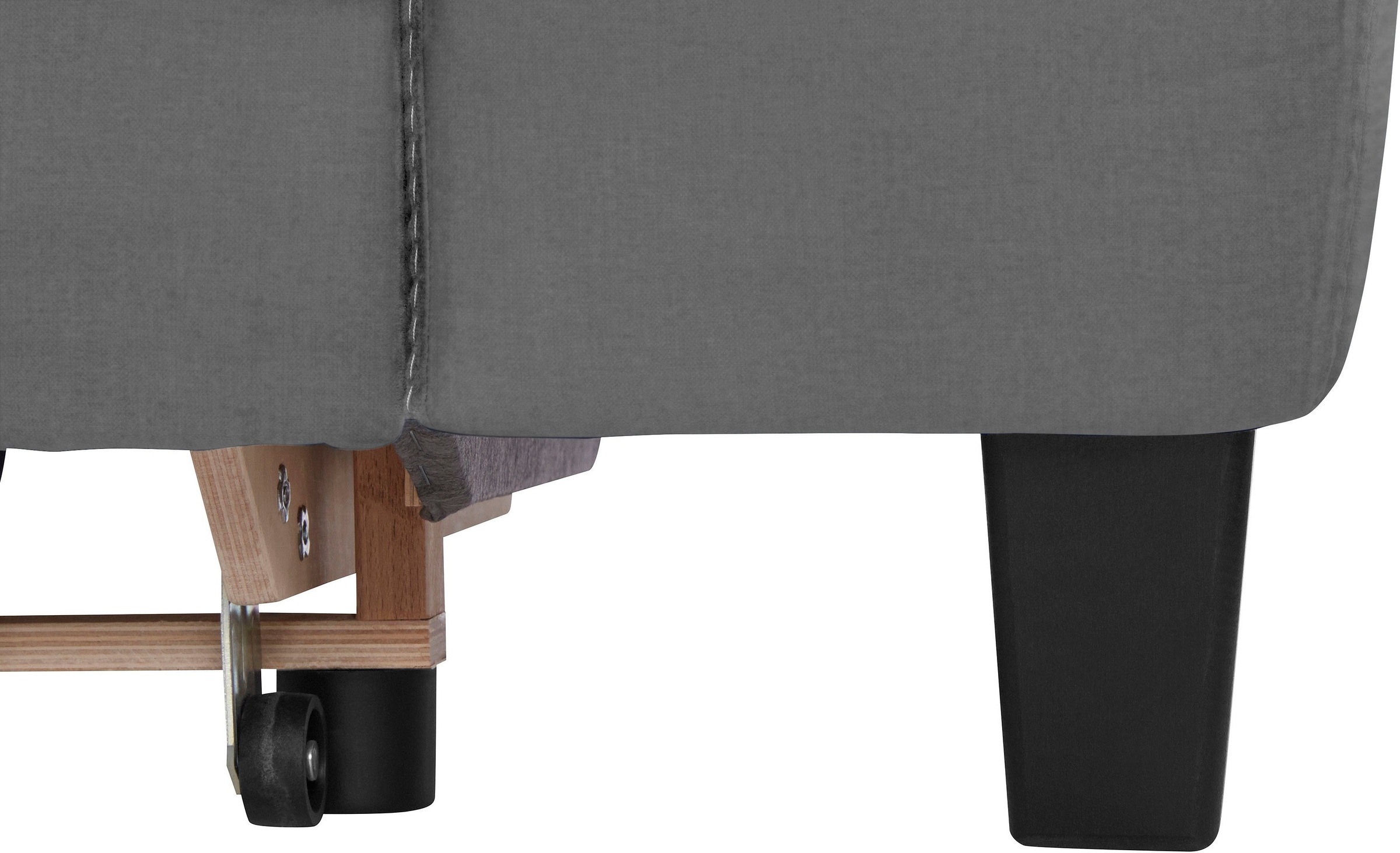 COTTA Polstergarnitur »Morven L-Form«, (Set), Set bestehend aus: Ecksofa mit Kopfteilverstellung & Hocker