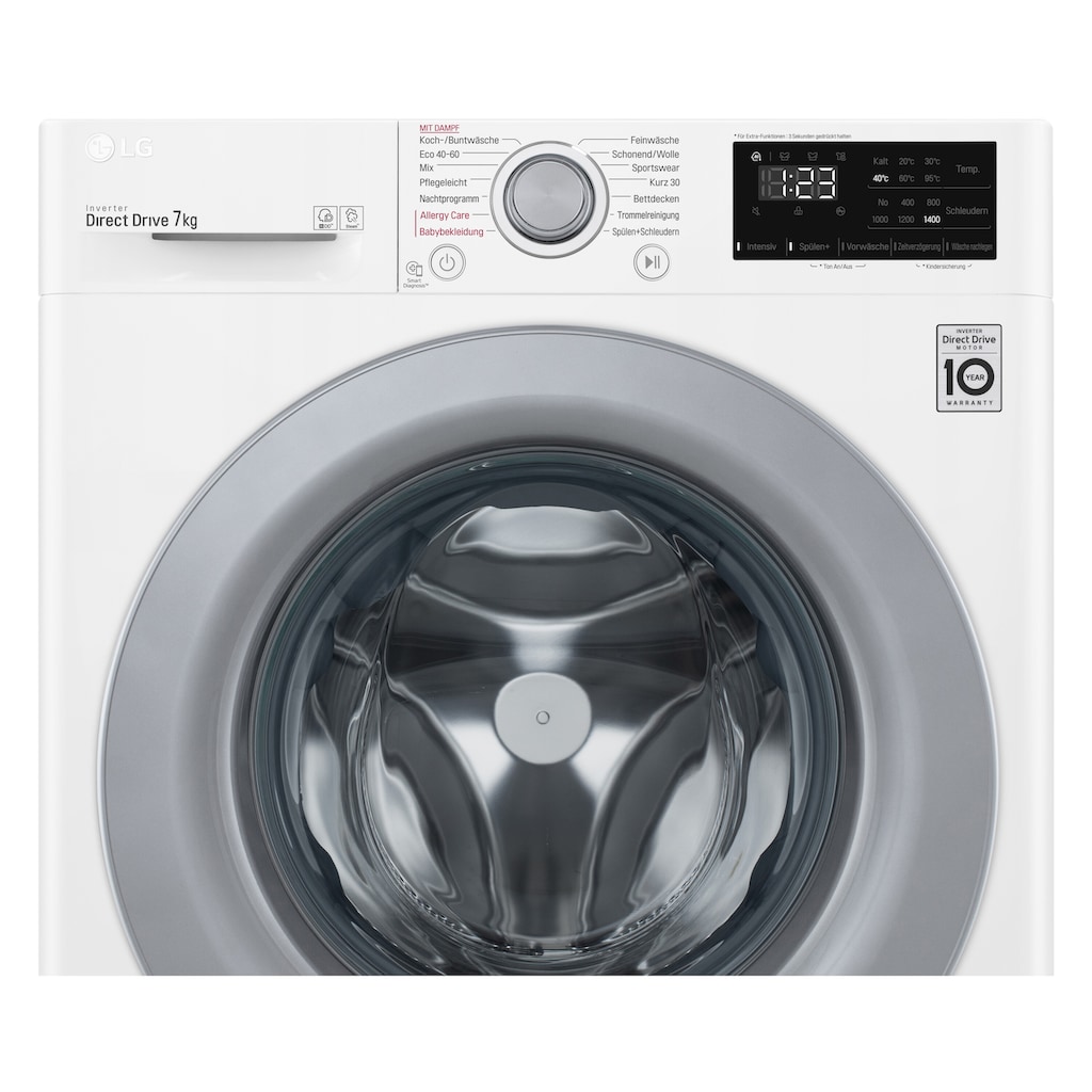 LG Waschmaschine, F14WM7KS1E, 7 kg, 1400 U/min