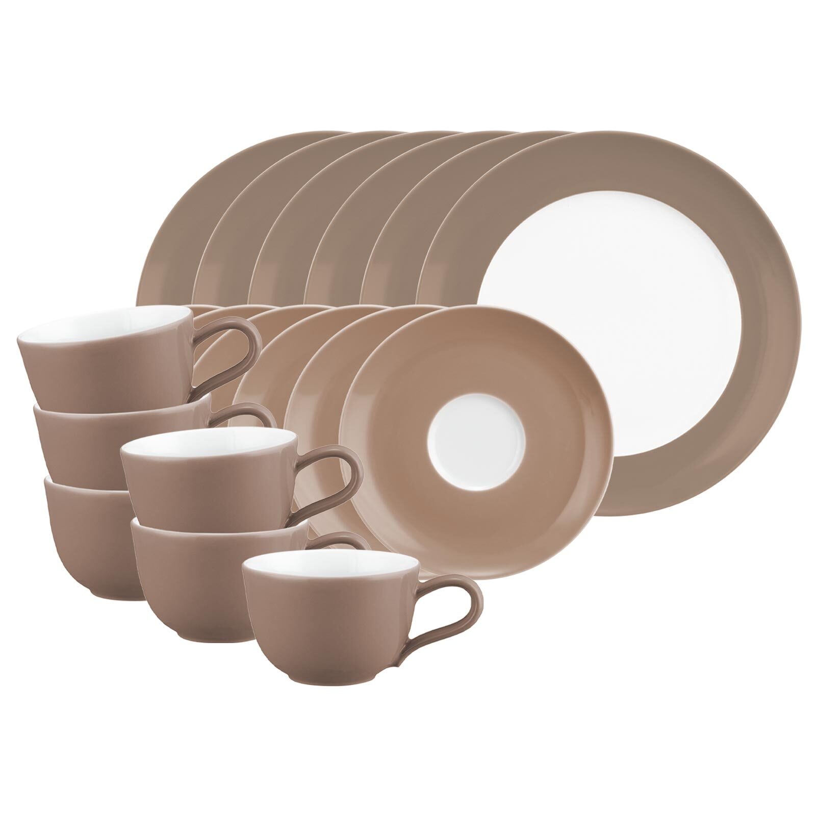 Seltmann Weiden Geschirr-Set »Kaffeeservice Liberty Pure Colors 18er Set« Spülmaschinenfest, Mikrowellensicher, Ofenfest