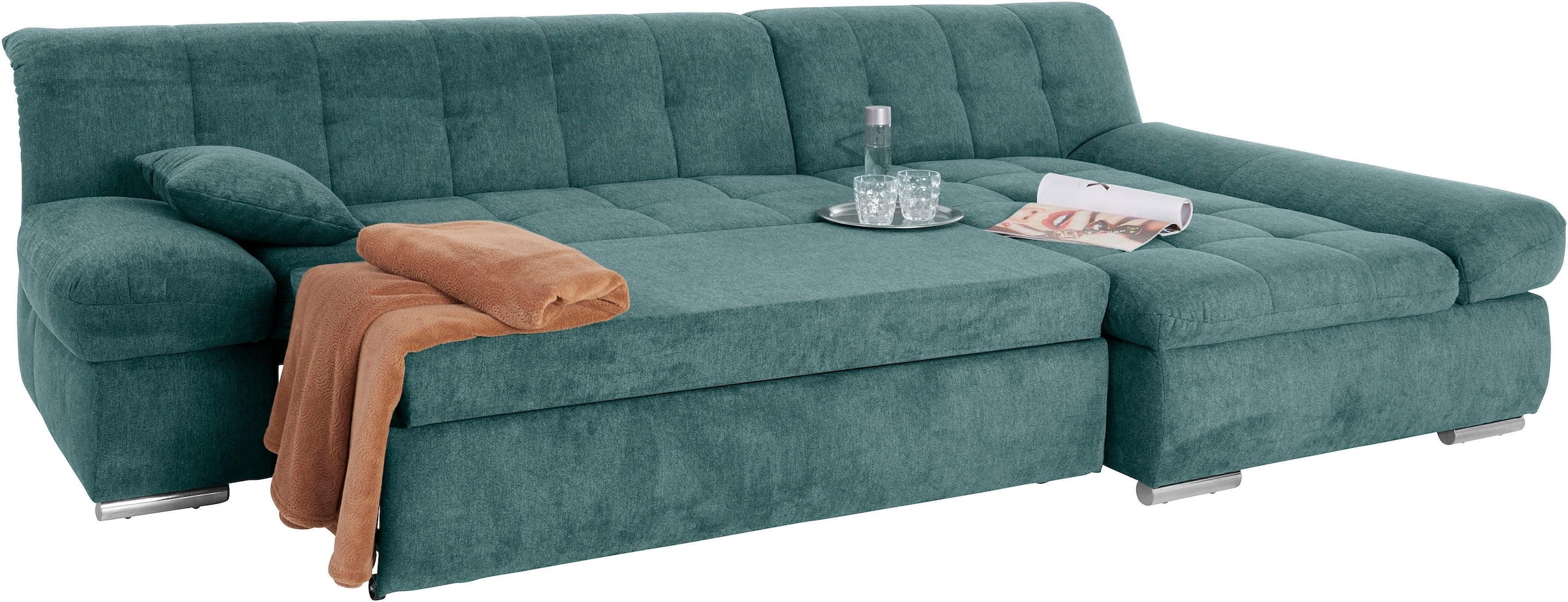 DOMO collection Ecksofa »Mona L-Form«, wahlweise mit Bettfunktion