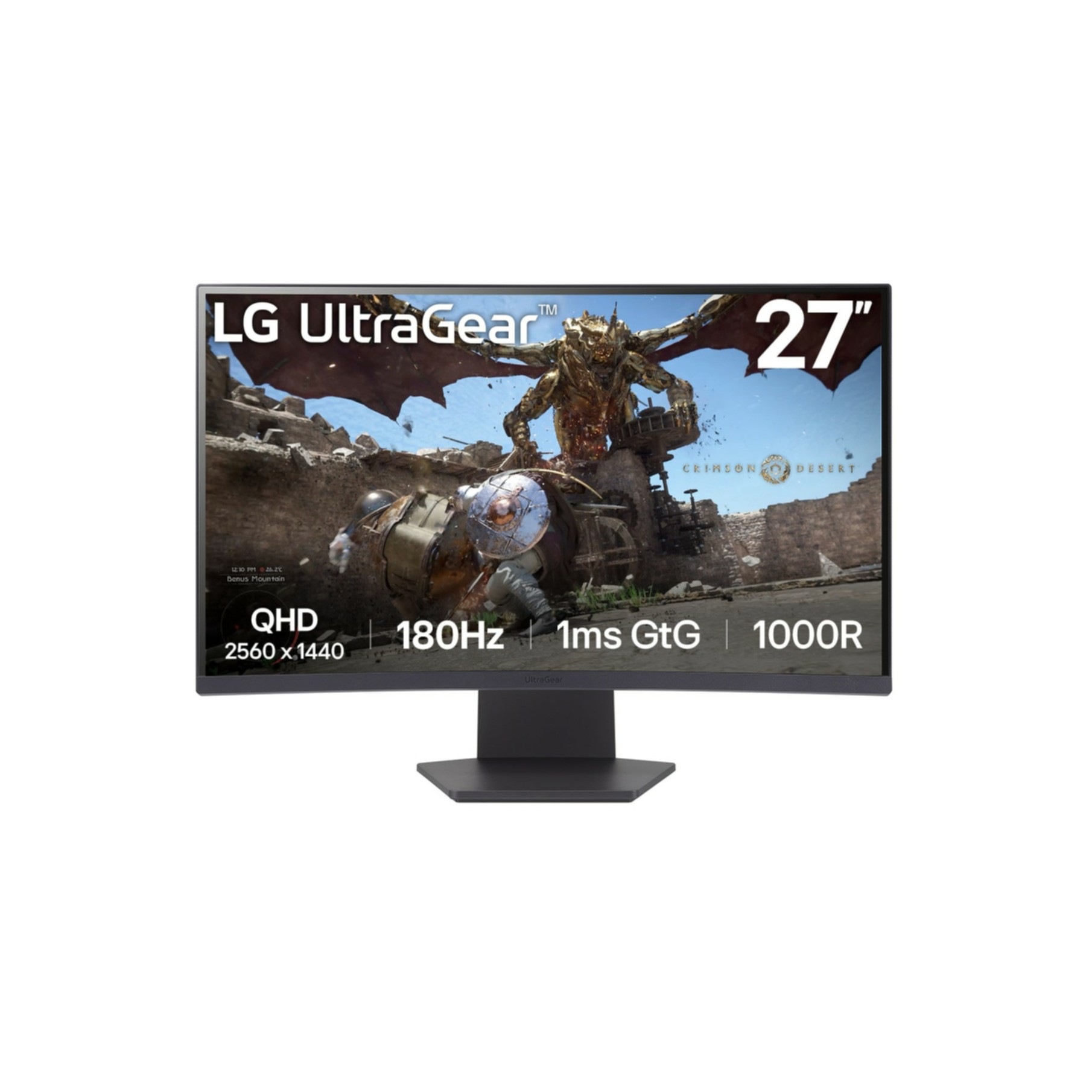 LG Curved-Gaming-Monitor »27GS60QX«, 68 cm/27 Zoll, 2560 x 1440 px, Quad HD, 1 ms Reaktionszeit, 180 Hz
