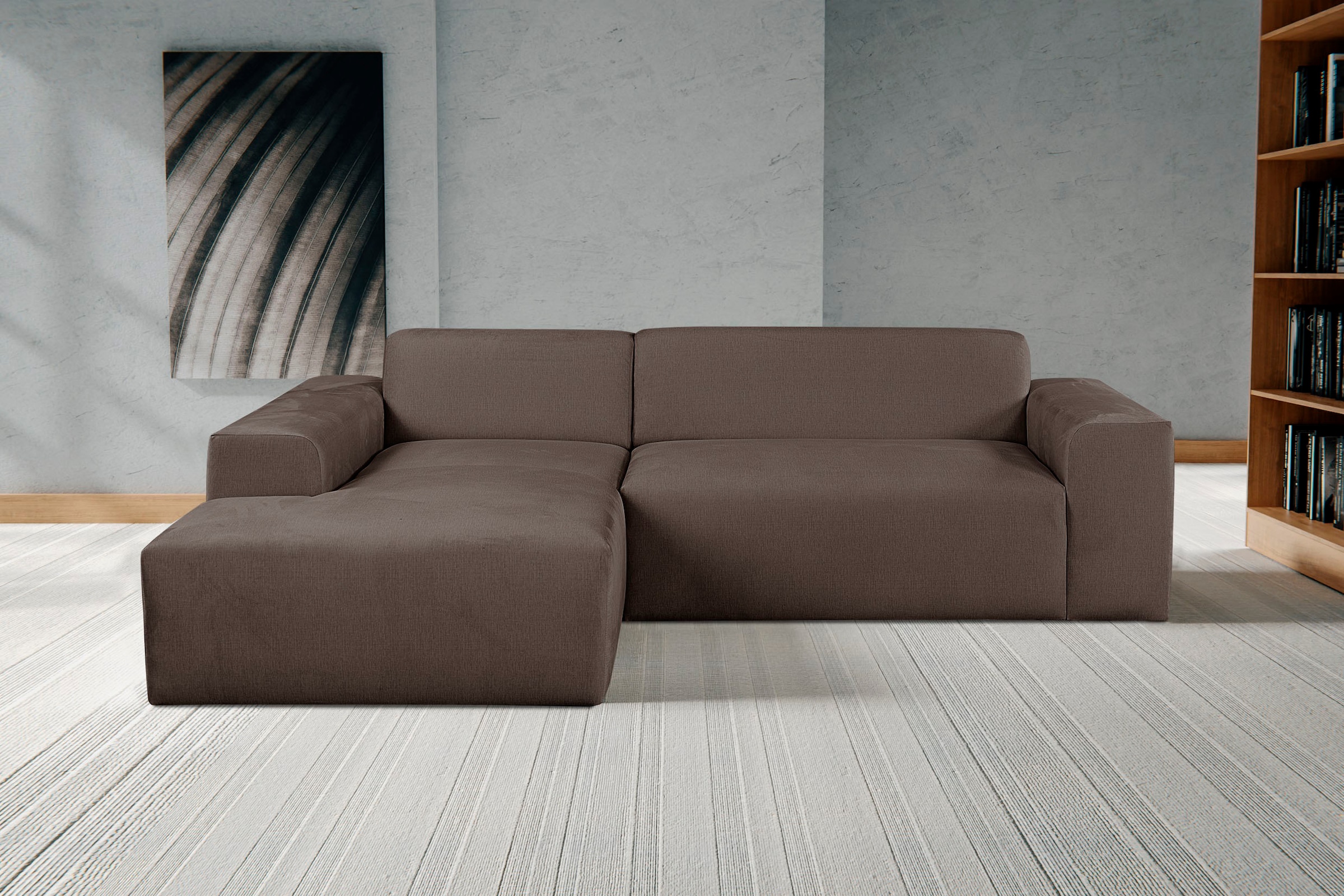 Ecksofa »Zeus-L«, Curvy Trend Ecksofa mit urbaner Optik in weichem Cord