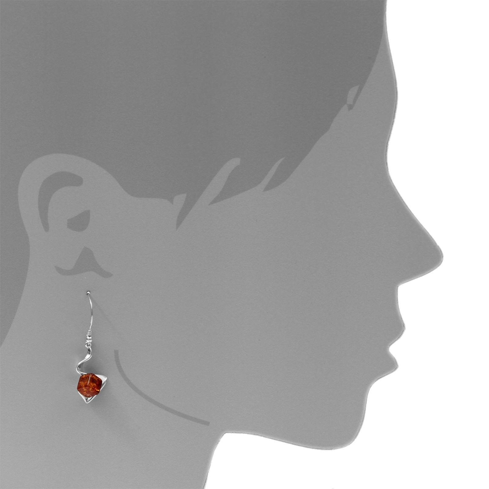 OSTSEE-SCHMUCK Paar Ohrhänger »- Amely - Silber 925/000 - Bernstein«