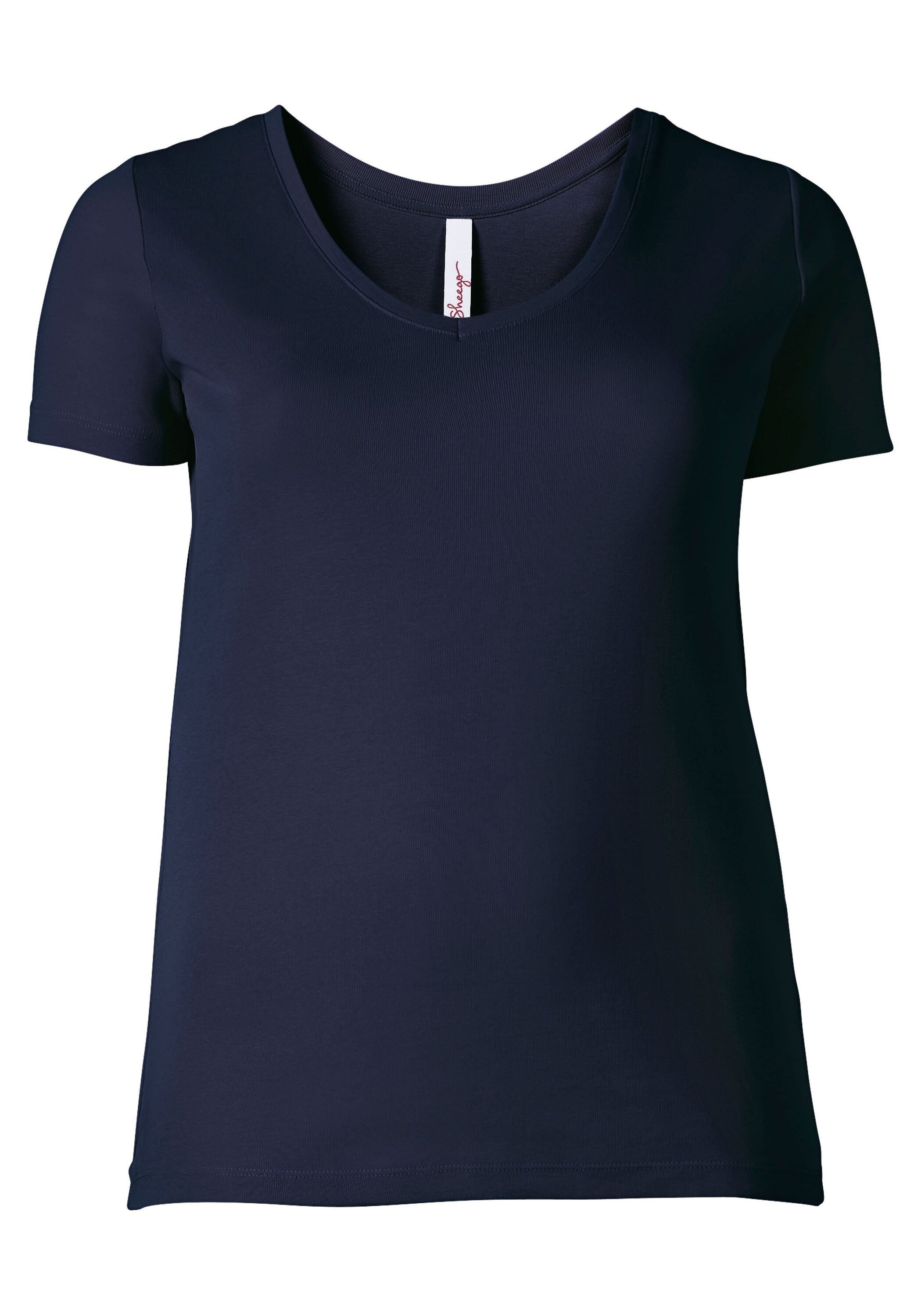 Sheego T-Shirt »T-Shirt mit V-Ausschnitt«, mit V-Ausschnitt